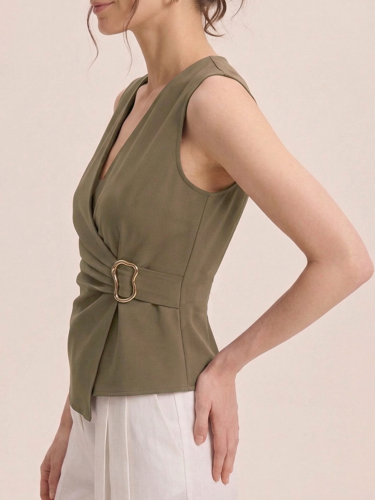 The Wrap Top - Ash Grey