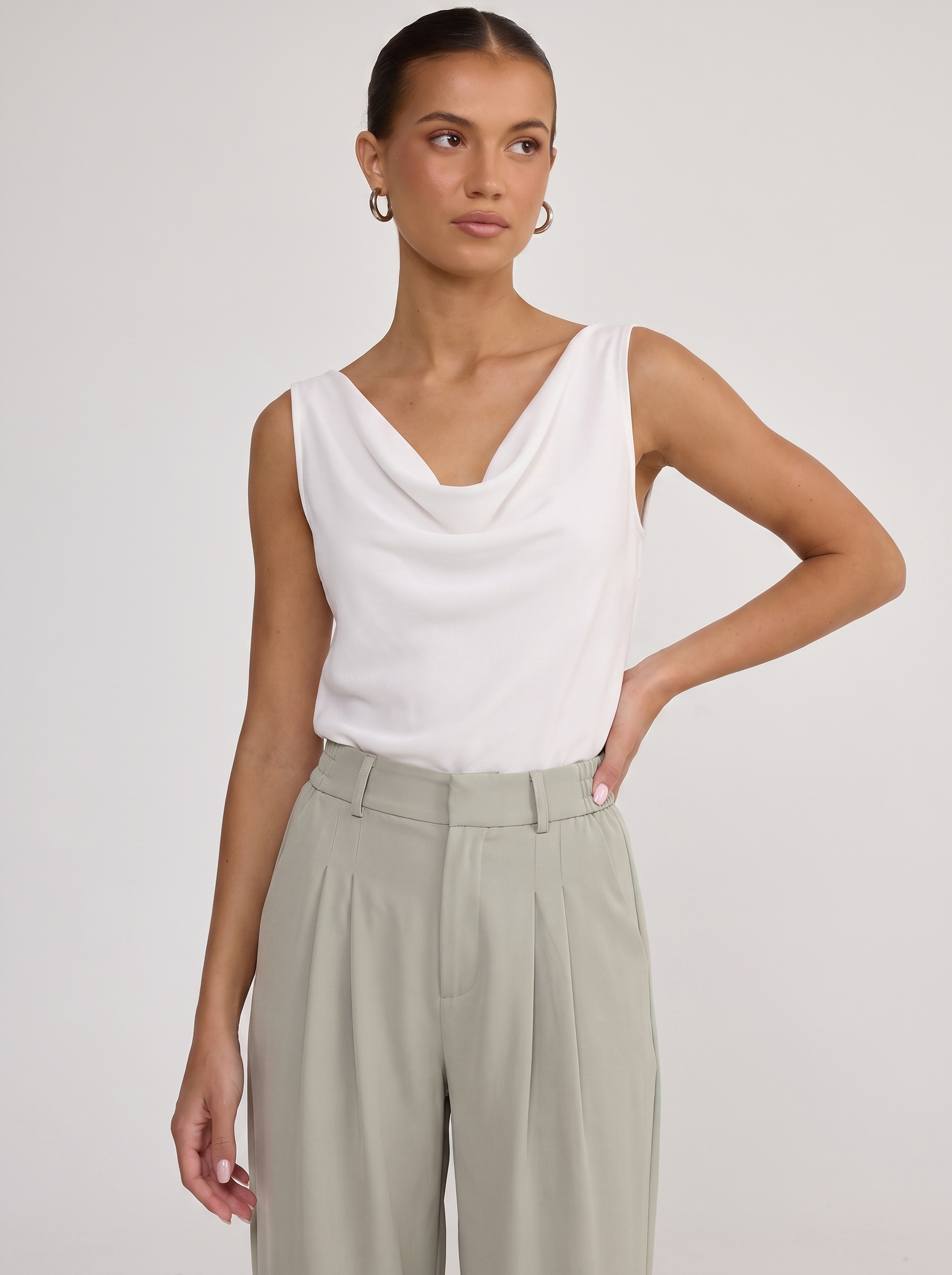 Classic Wide-Leg Pant - Light Sage