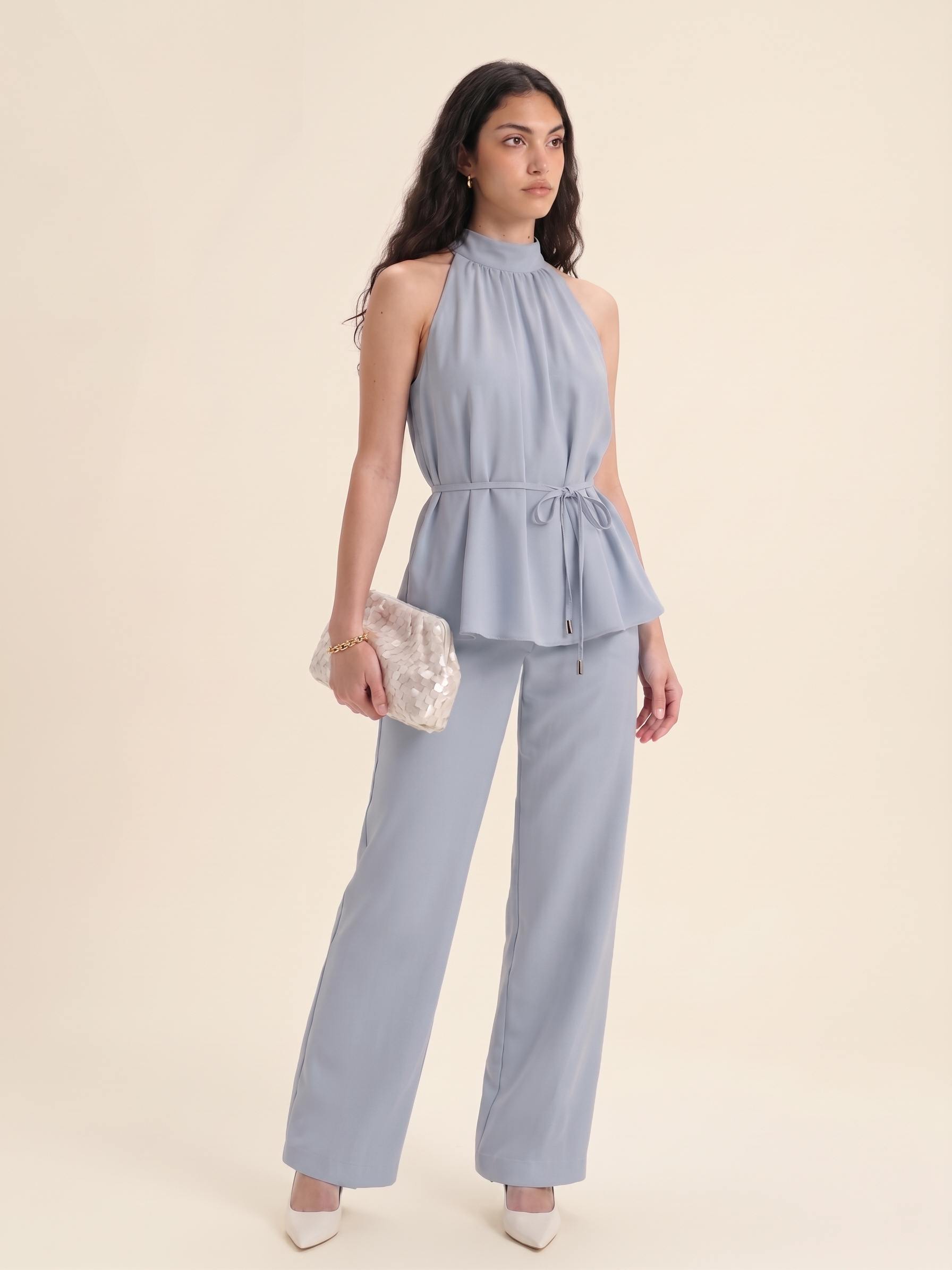 The Halter Co-ord - Light Blue