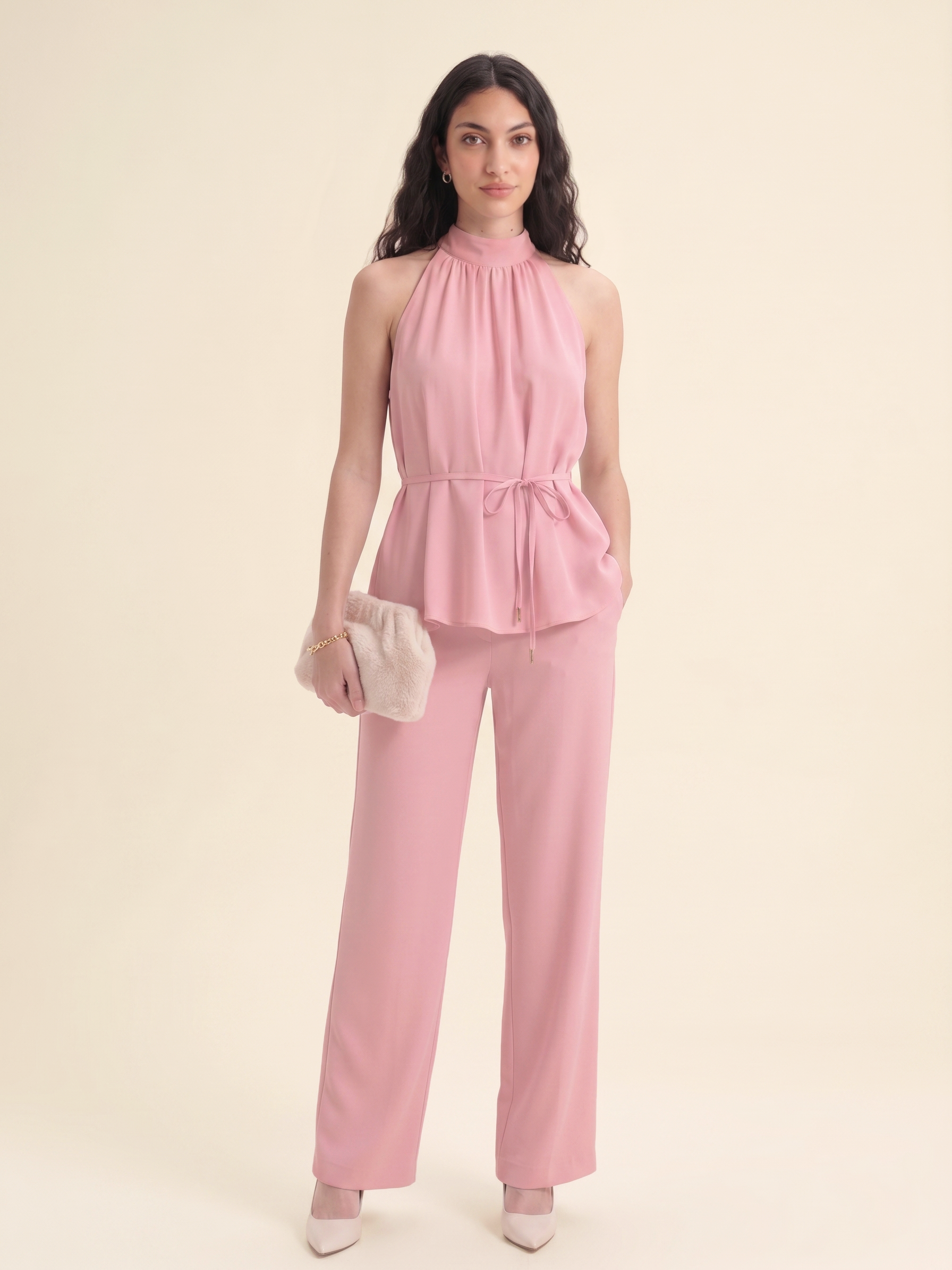 The Halter Co-ord - Pink