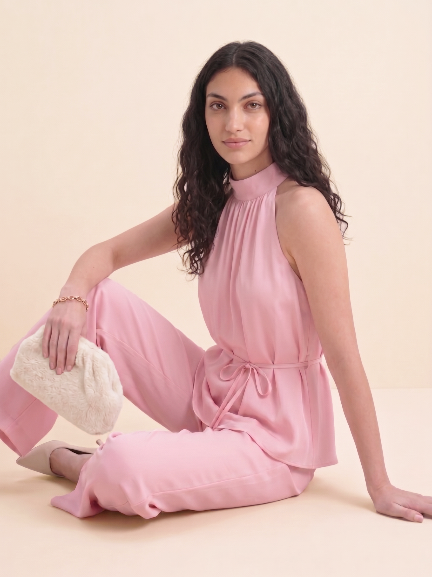 The Halter Co-ord - Pink