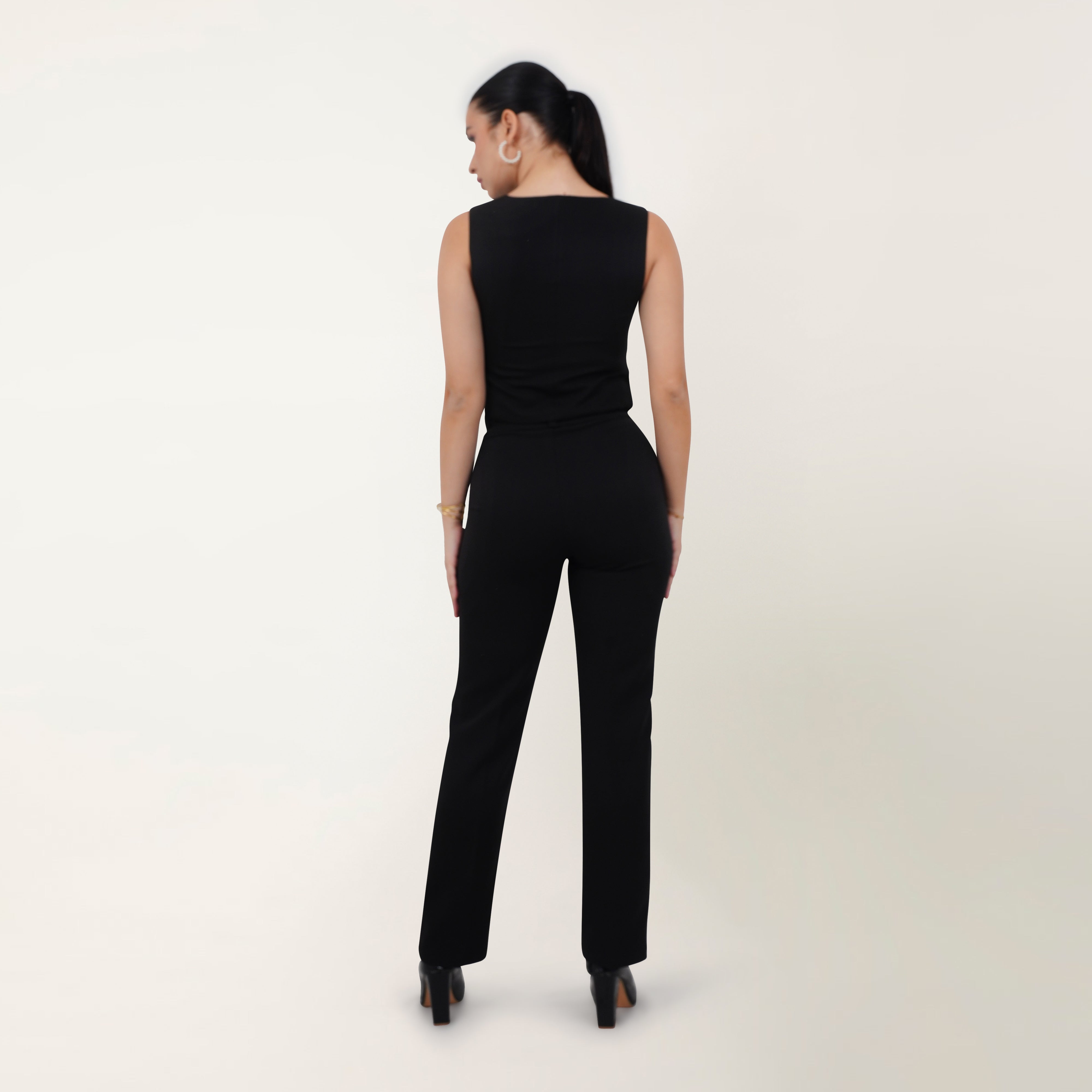 The Waistcoat-Pant Co-ord - Black
