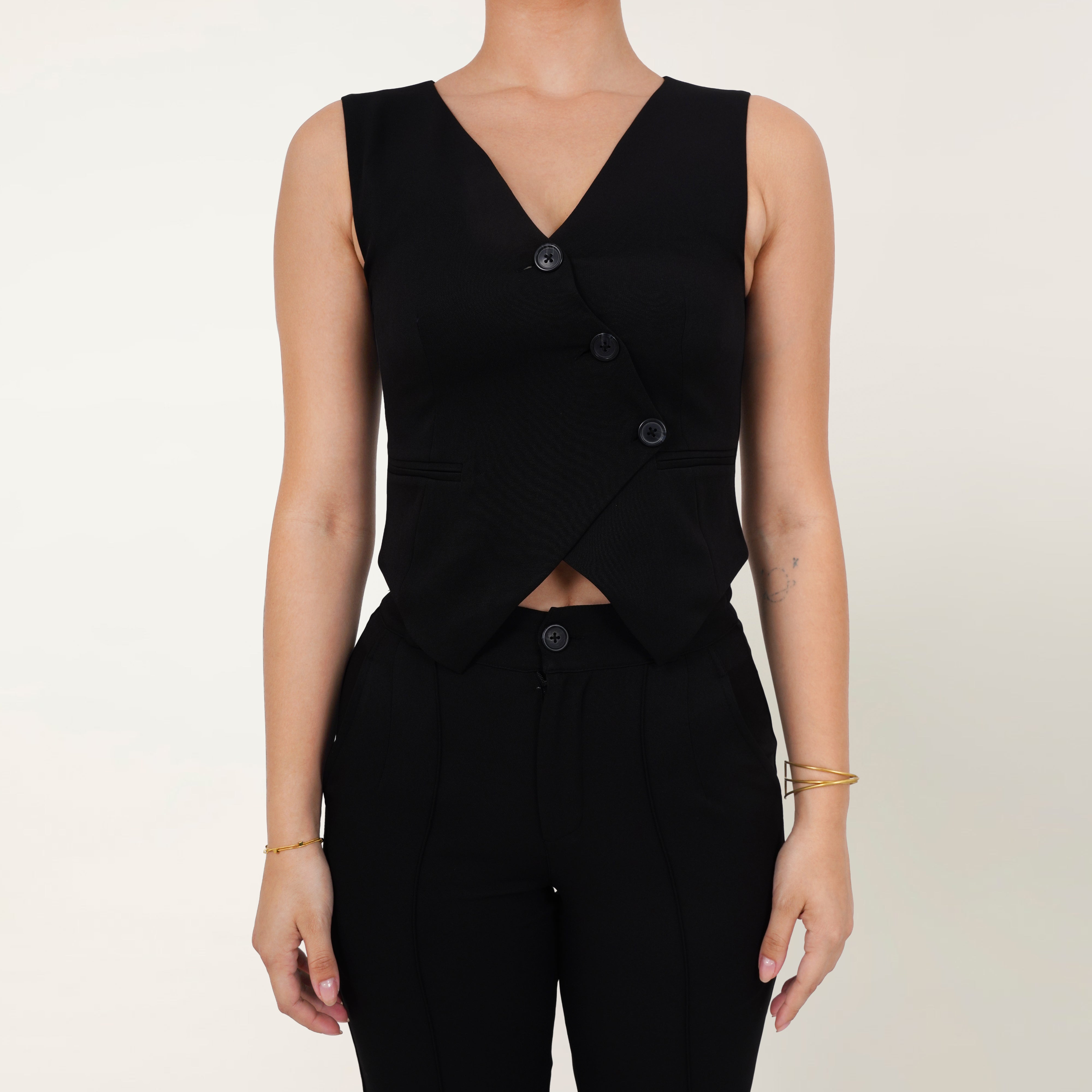 The Waistcoat-Pant Co-ord - Black