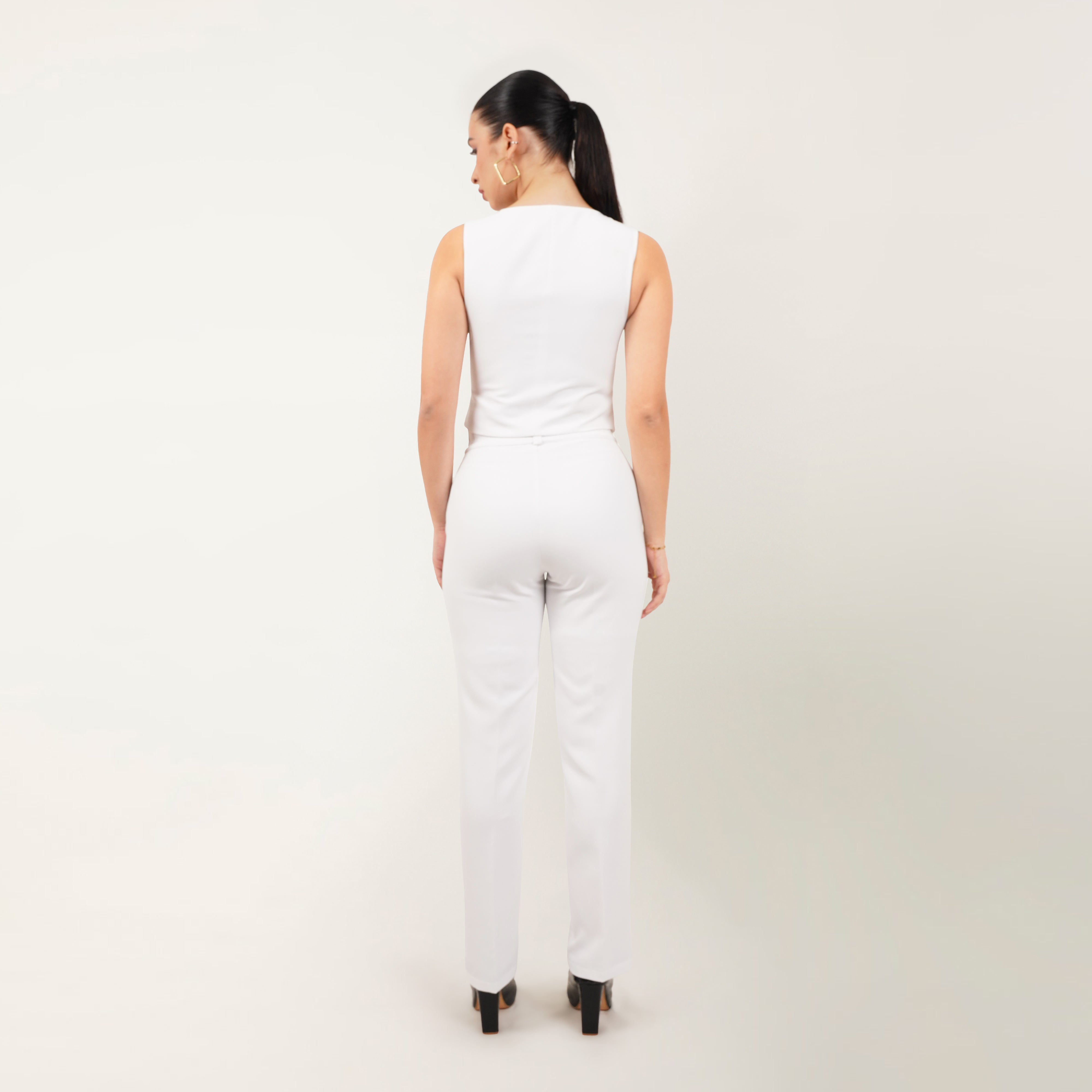 The Waistcoat-Pant Co-ord - White
