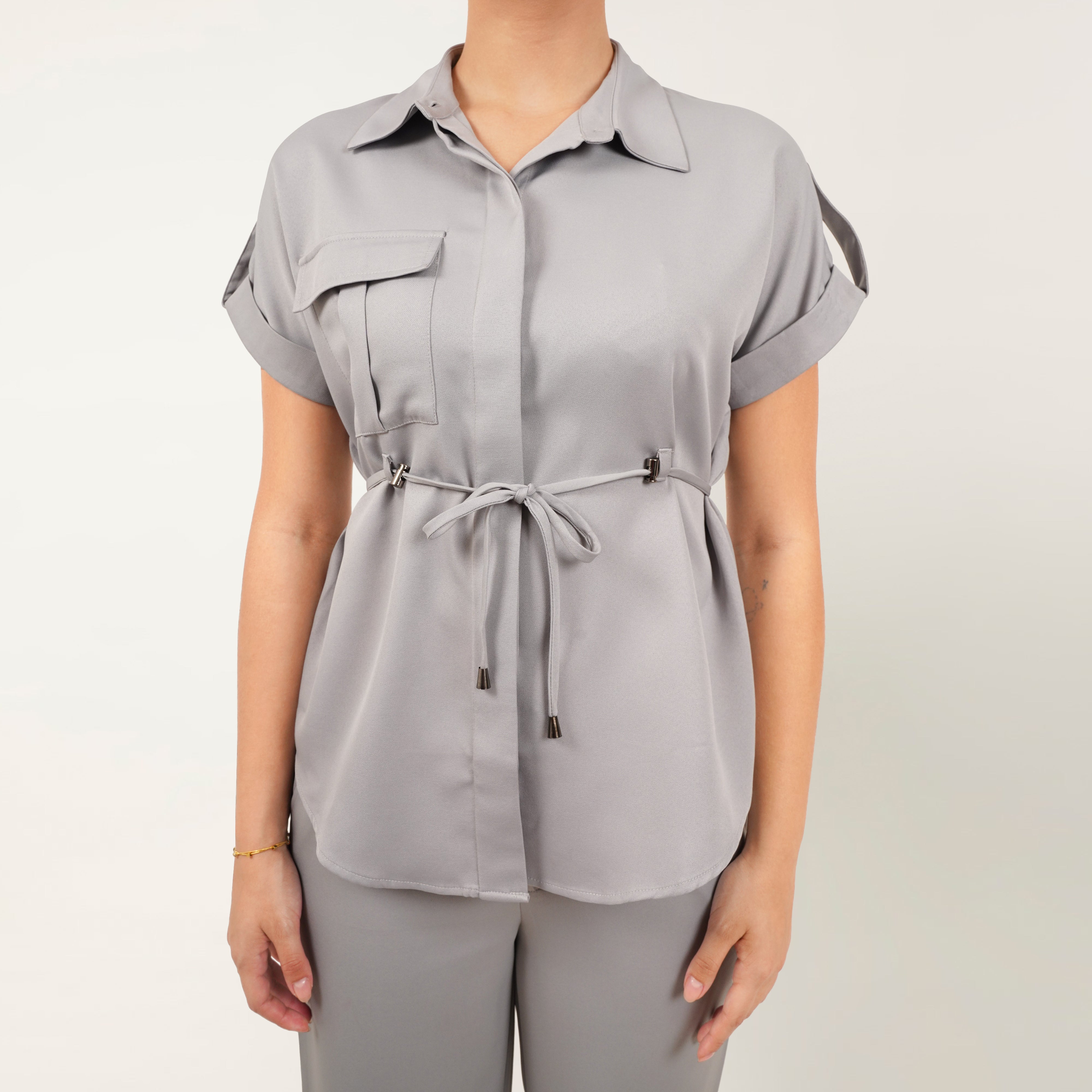 Grey Shirt-Pant Co-Ord