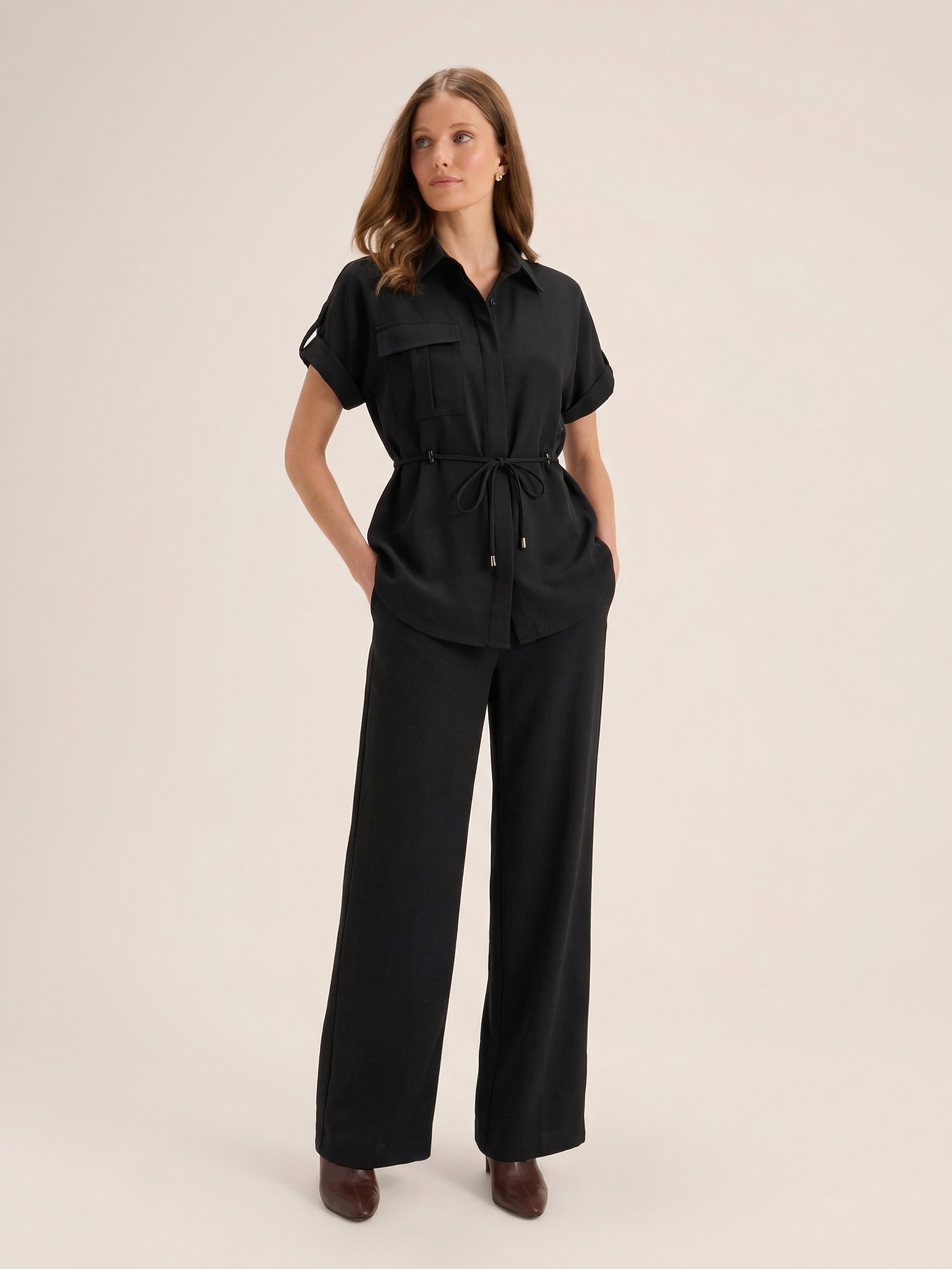 The Shirt-Pant Co-Ord - Black
