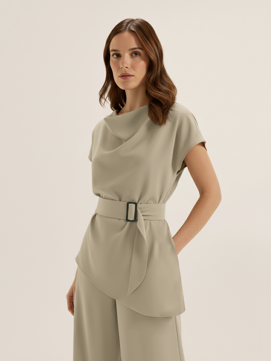 The Cowl Co-Ord - Mocha