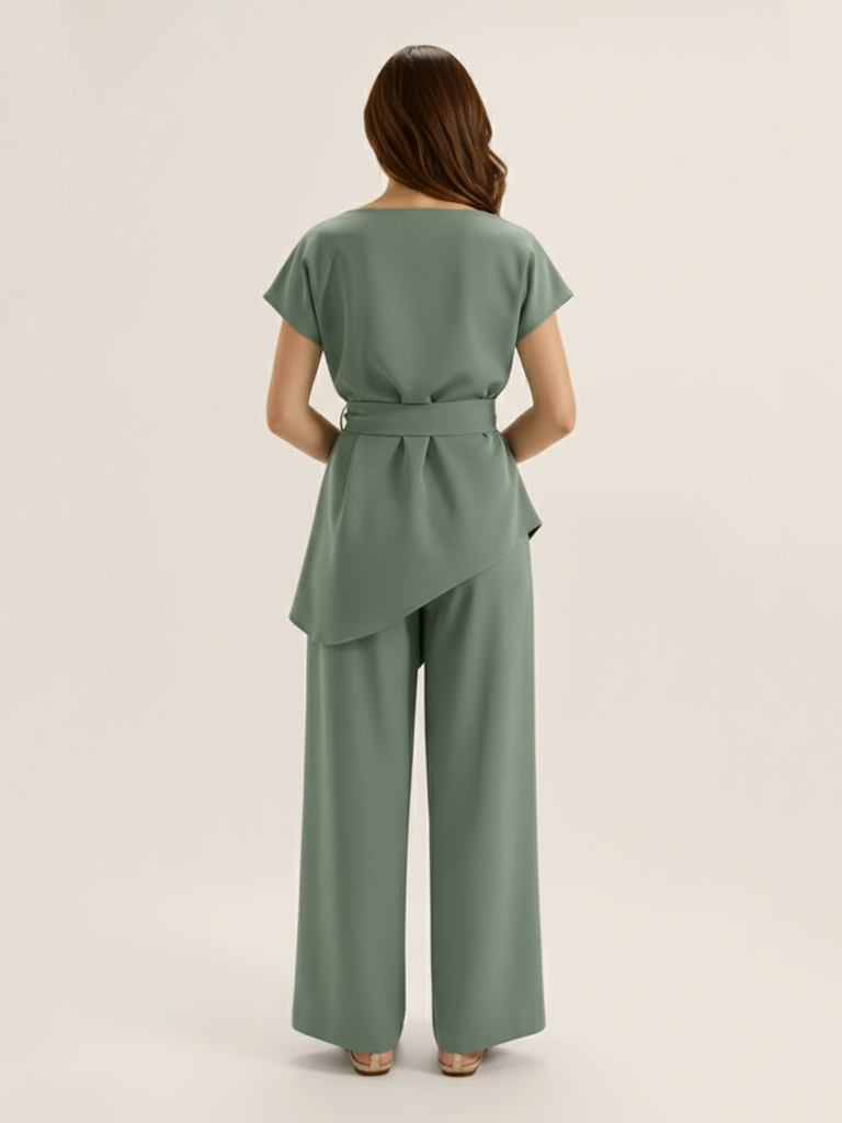 The Cowl Co-Ord - Sea Green