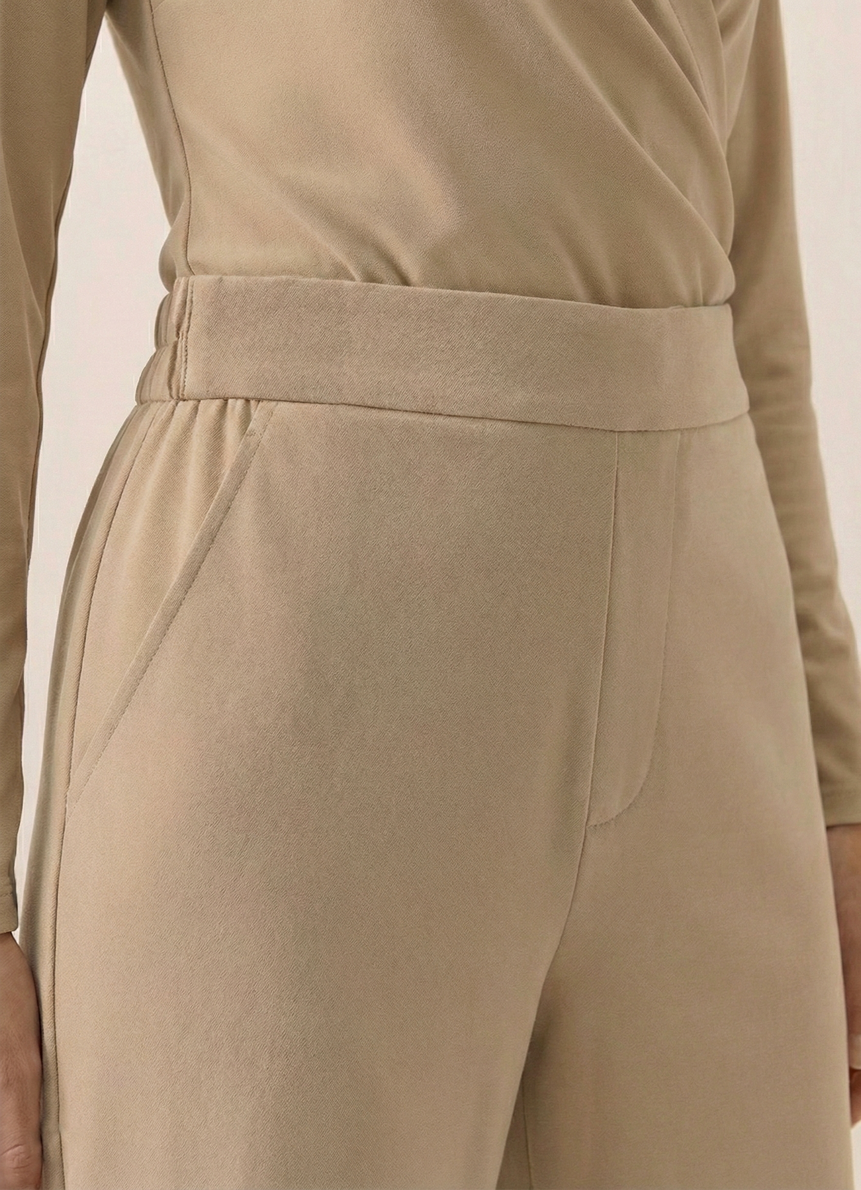 The Wrap Co-Ord - Beige