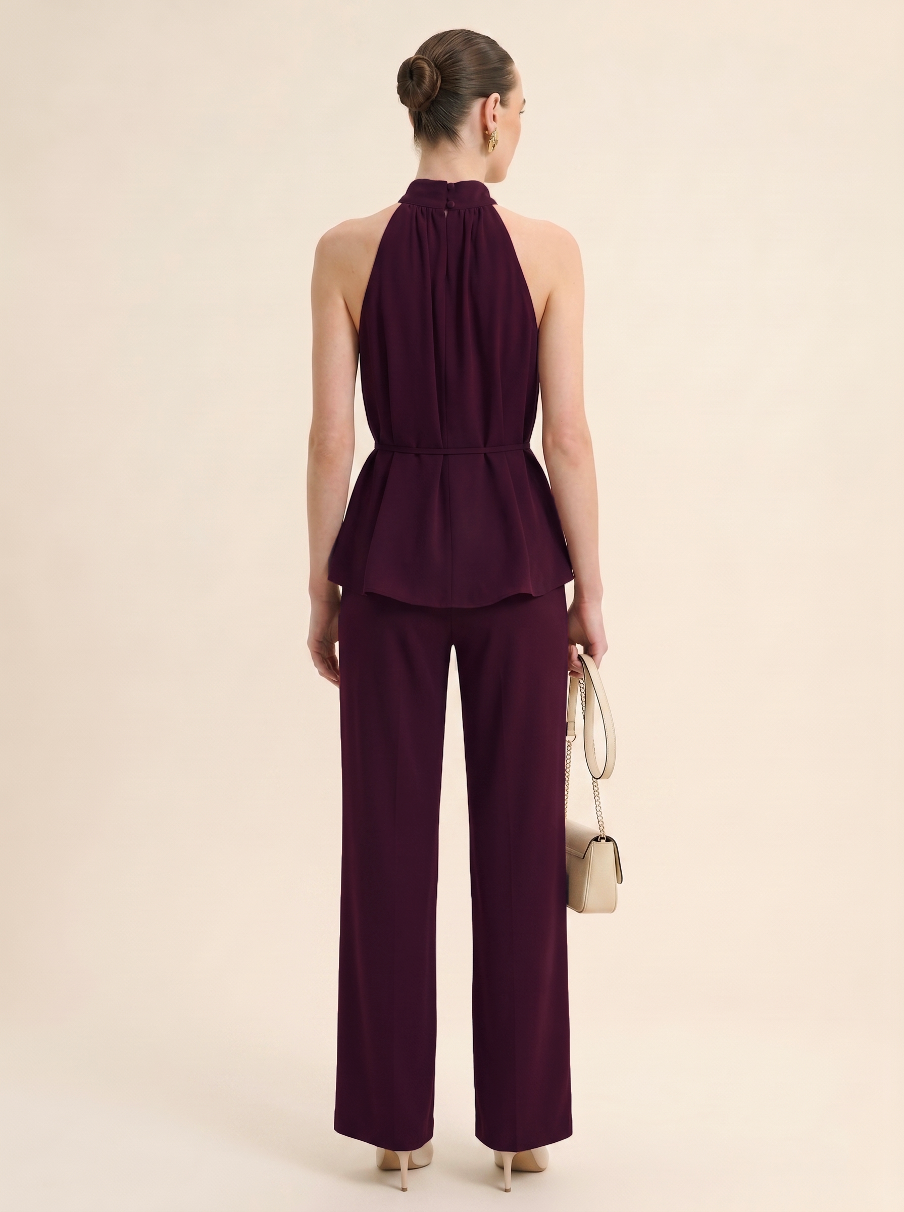 The Halter Co-ord - Wine
