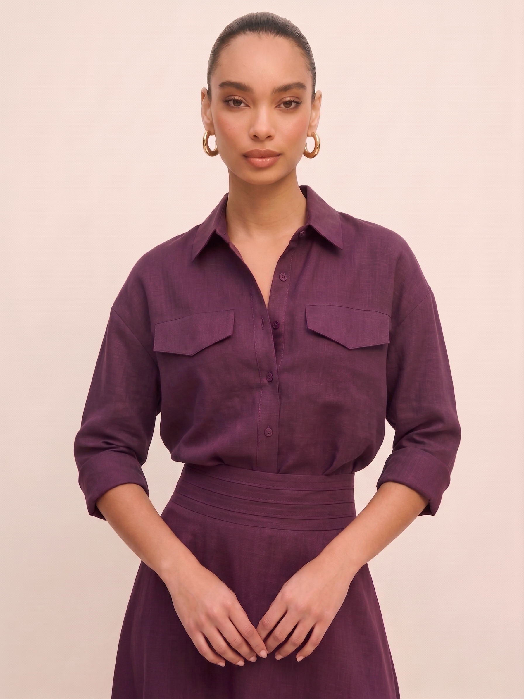 The Skirt Co-ord - Plum