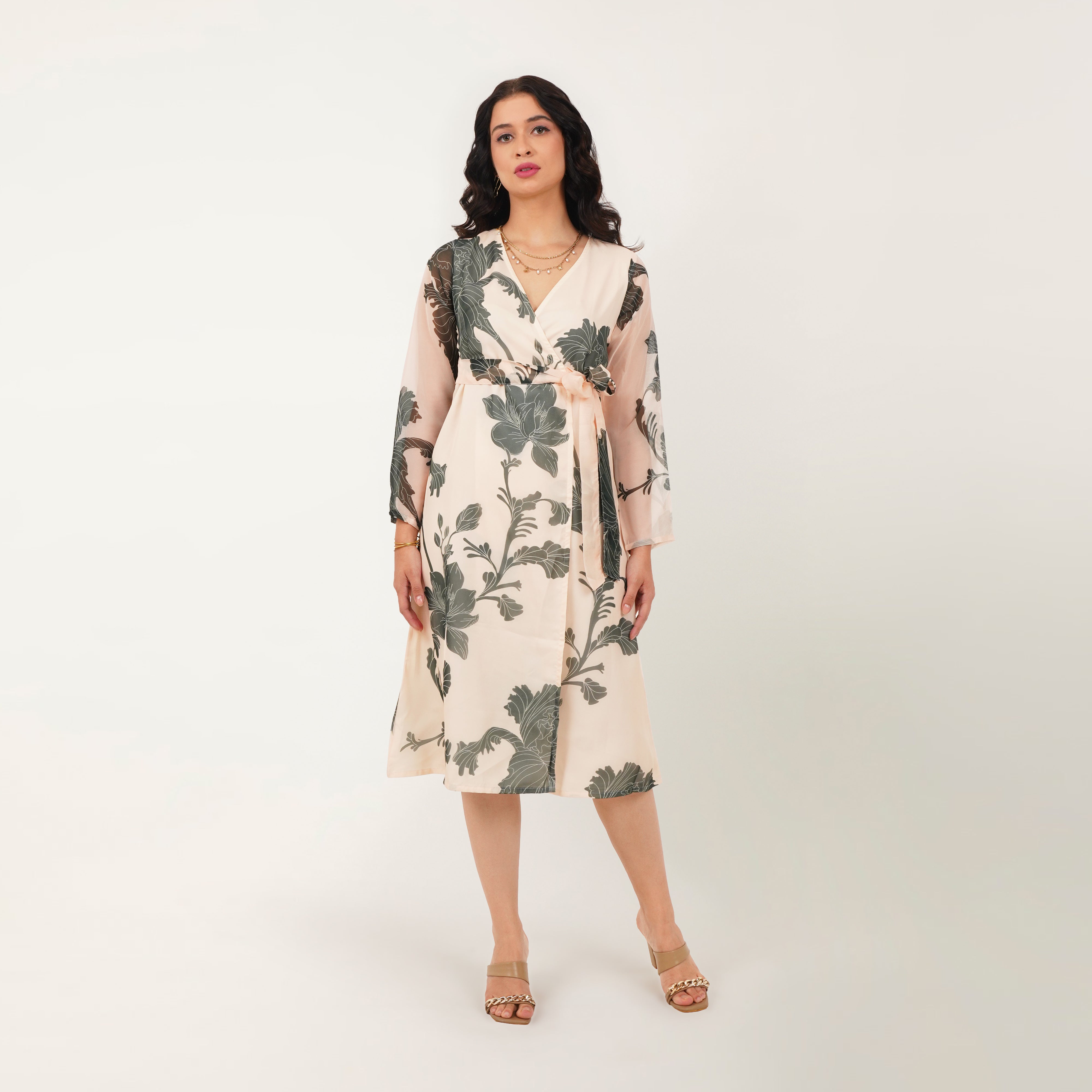 Printed Wrap Dress