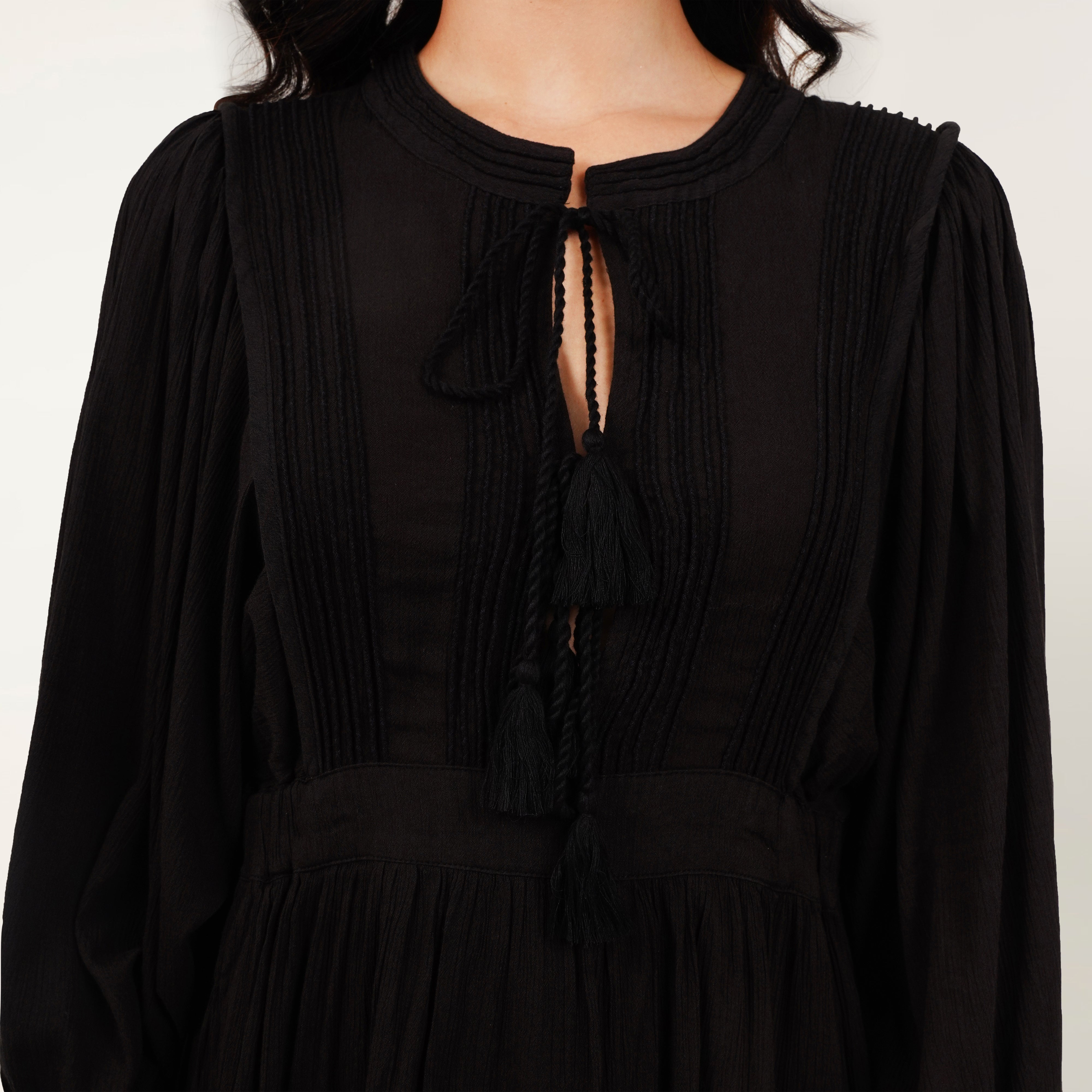 Little Black Dress With Front Ties