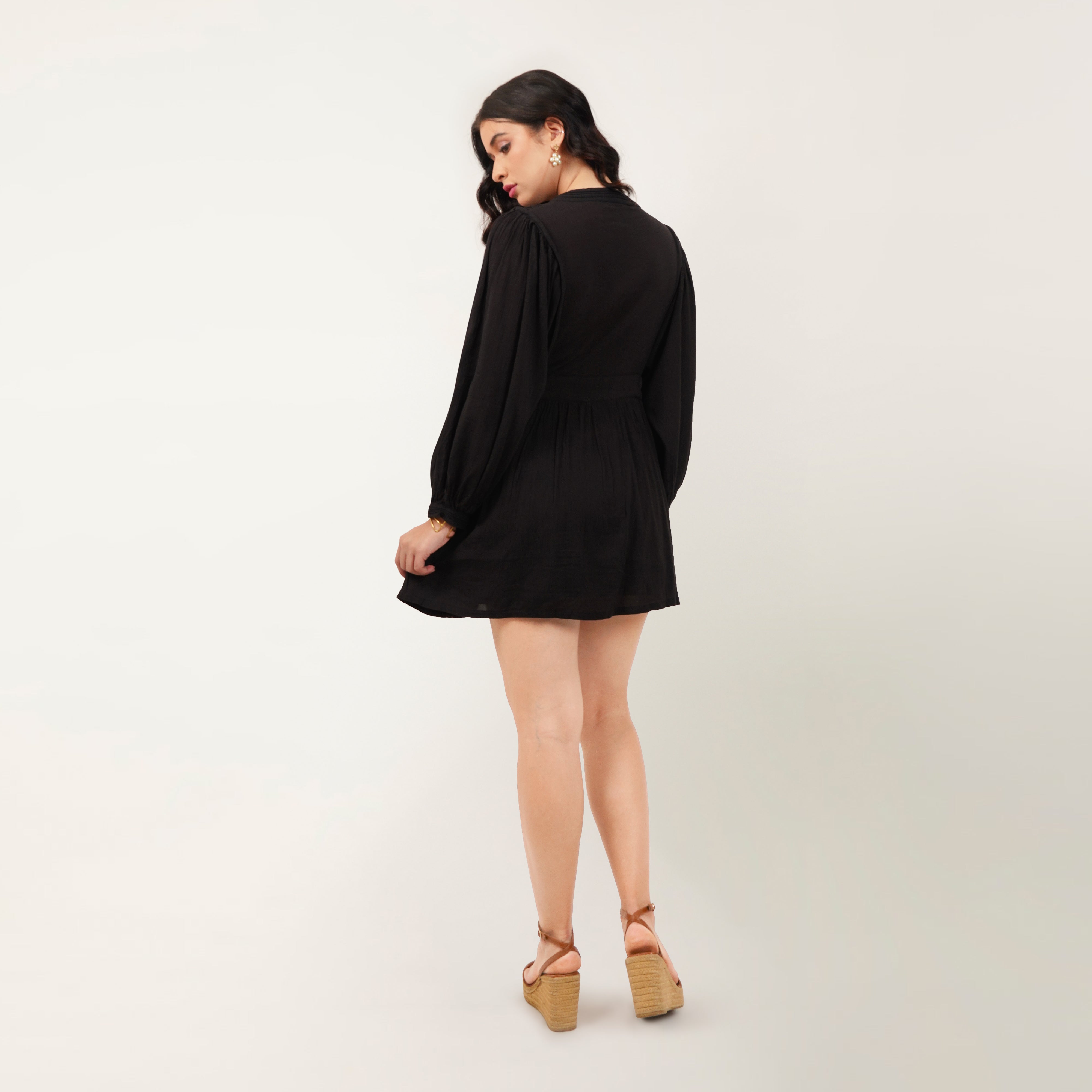 Little Black Dress With Front Ties