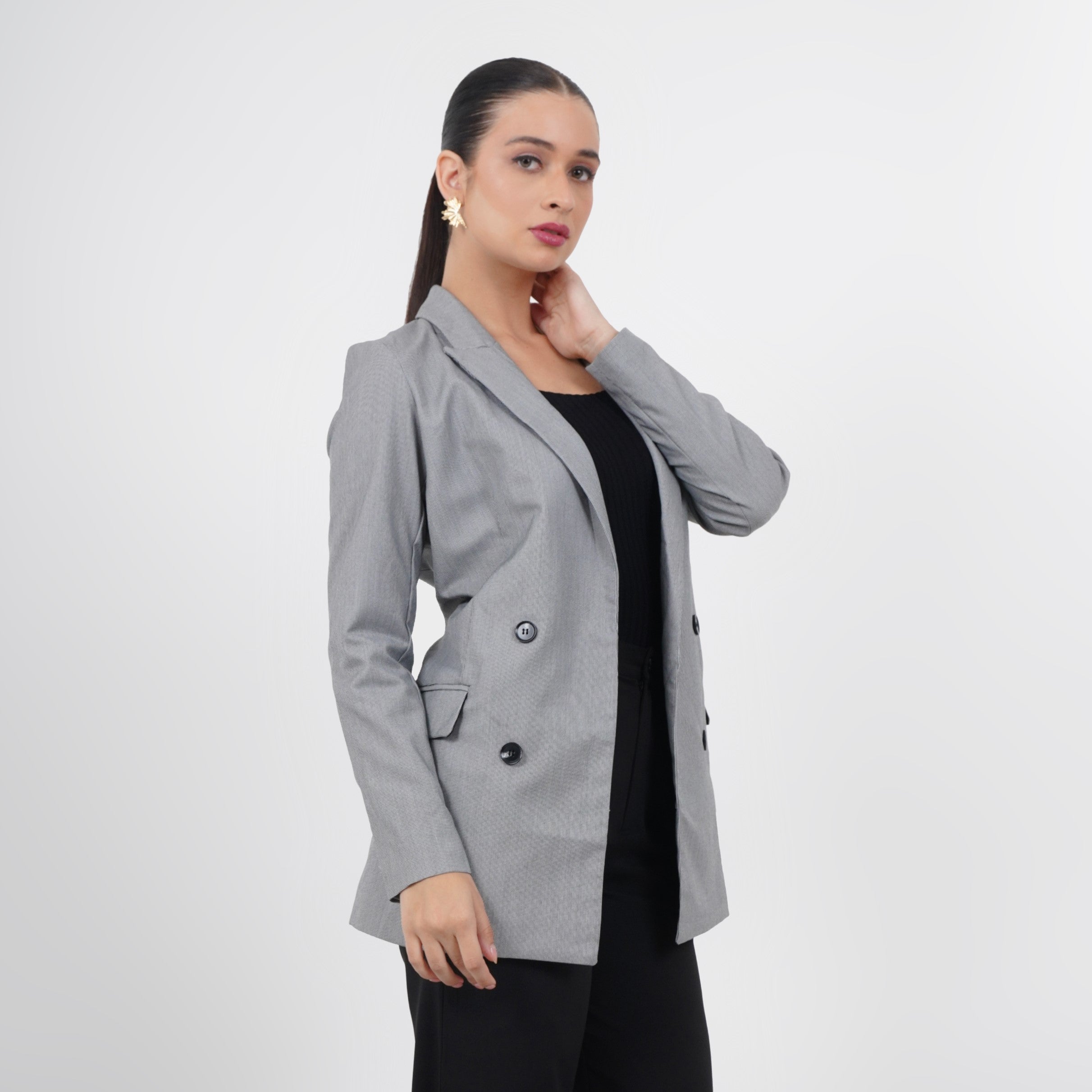 Long Double Breasted Blazer