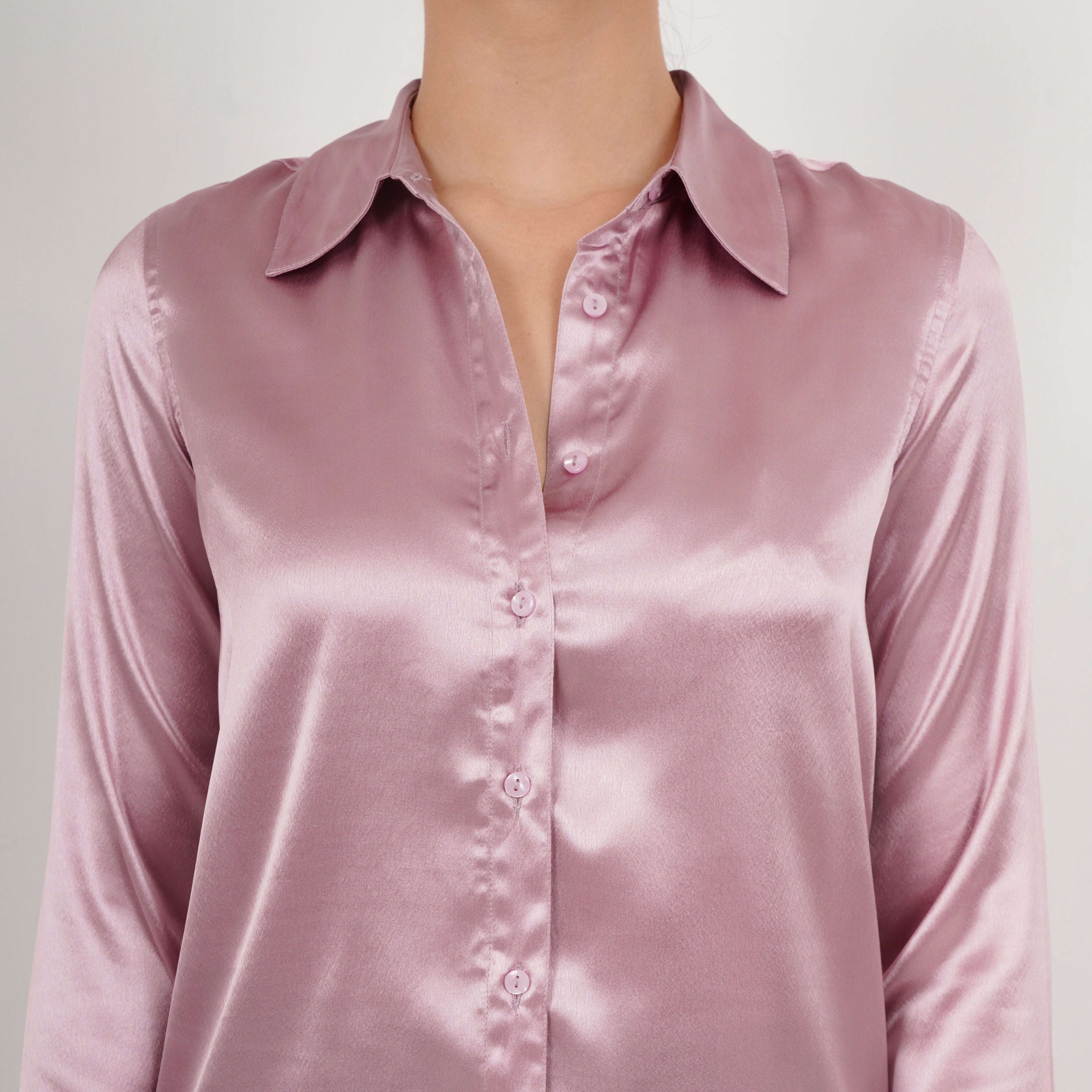 Lavender Satin Shirt