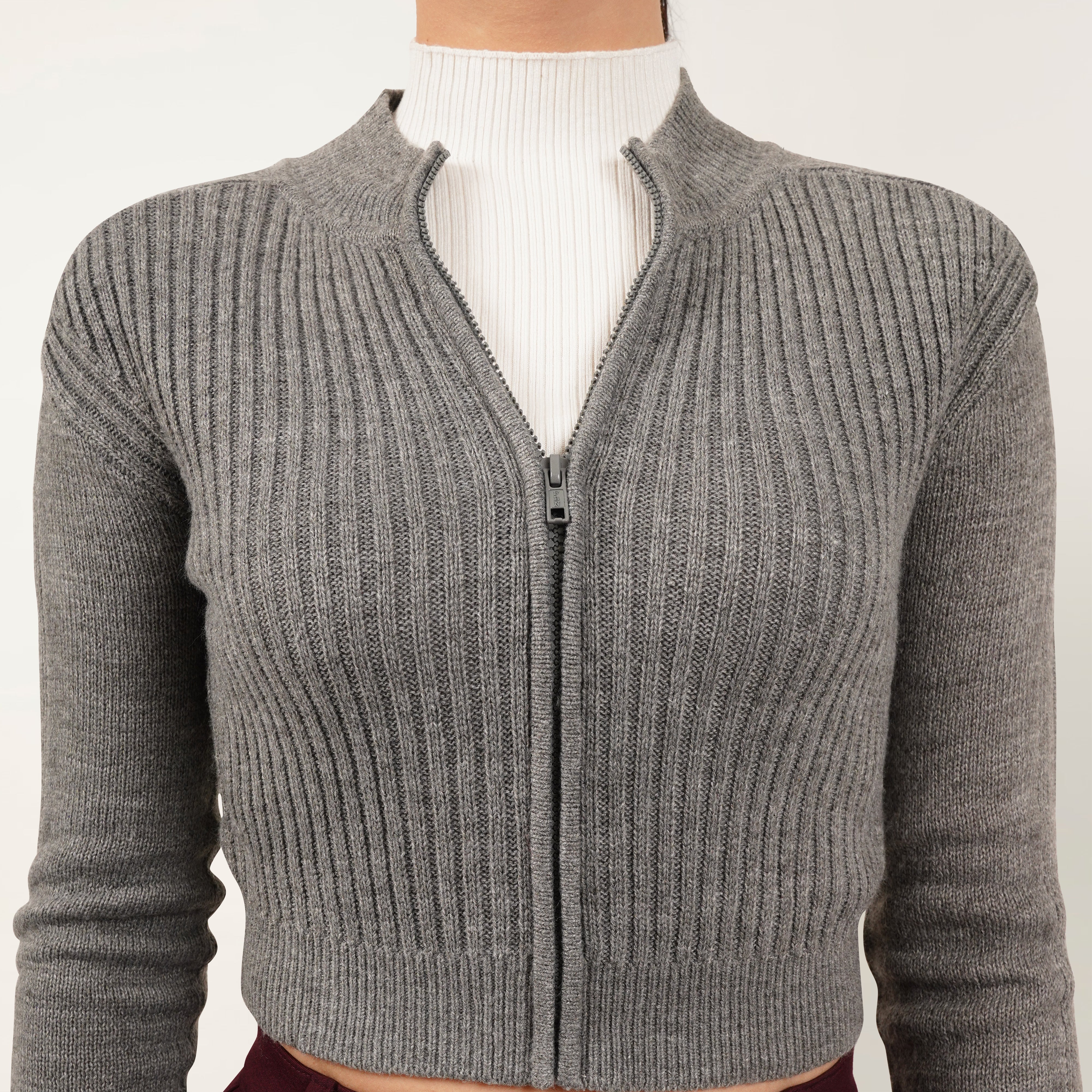 Knit Sweater With Zip
