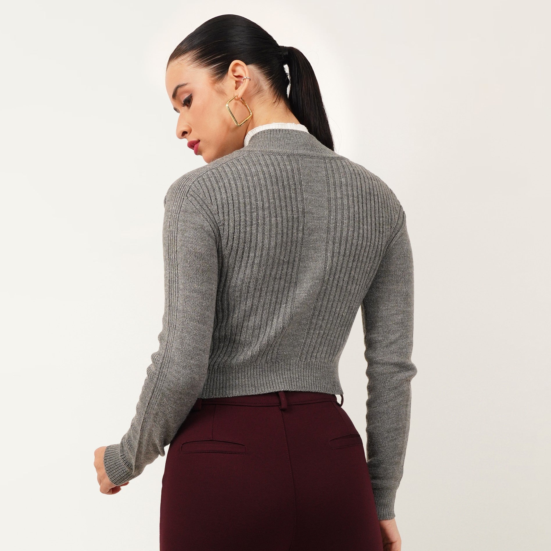 Knit Sweater With Zip