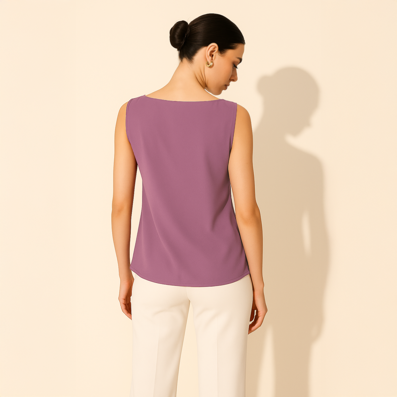 Cowl Neck Top - Lavender
