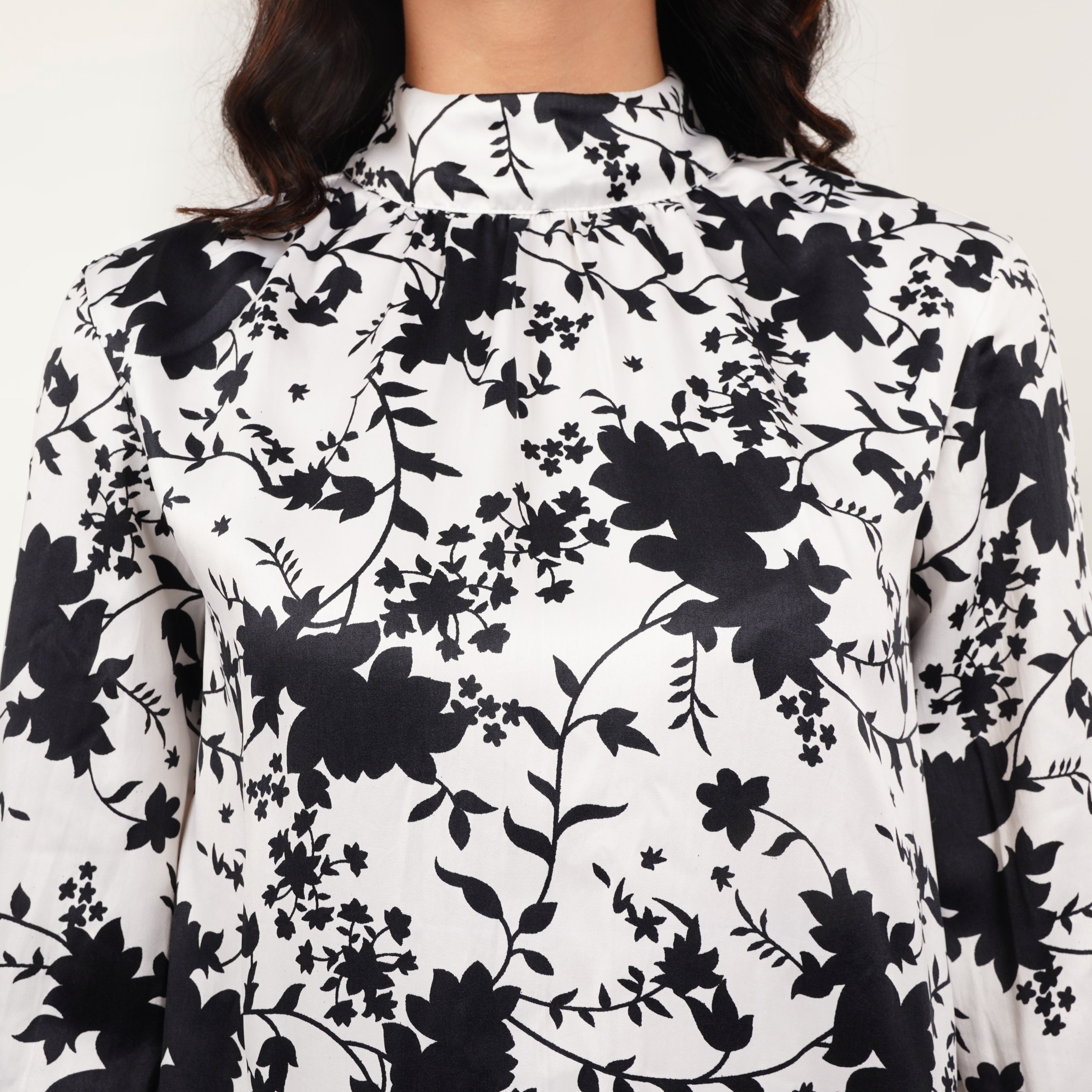 Printed Satin Top