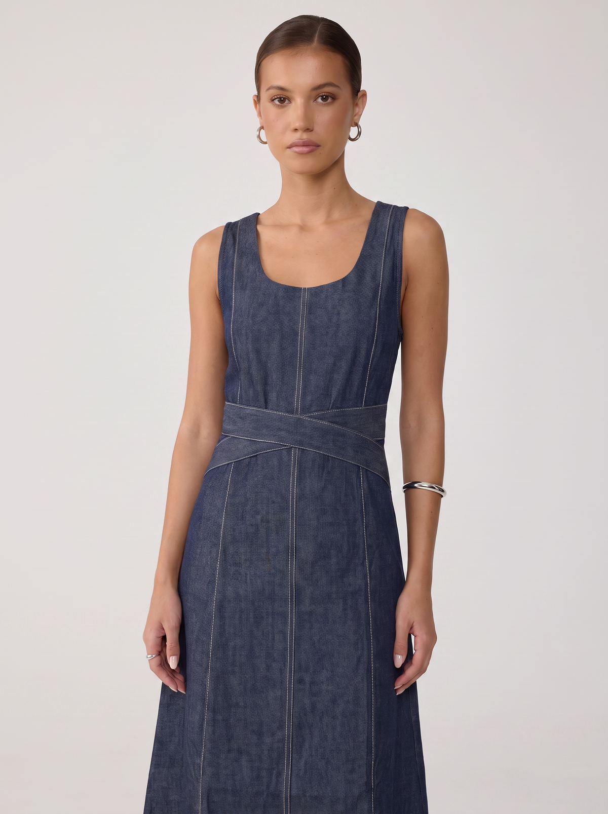Denim Midi Dress - Indigo