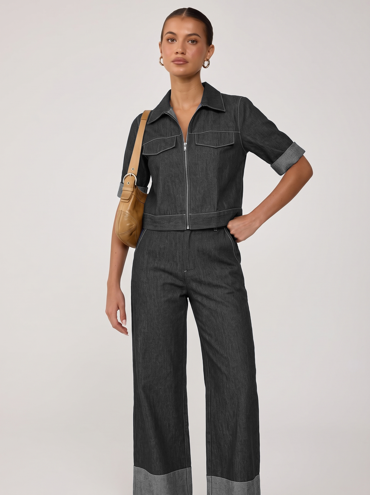 The Denim Co-Ord - Black