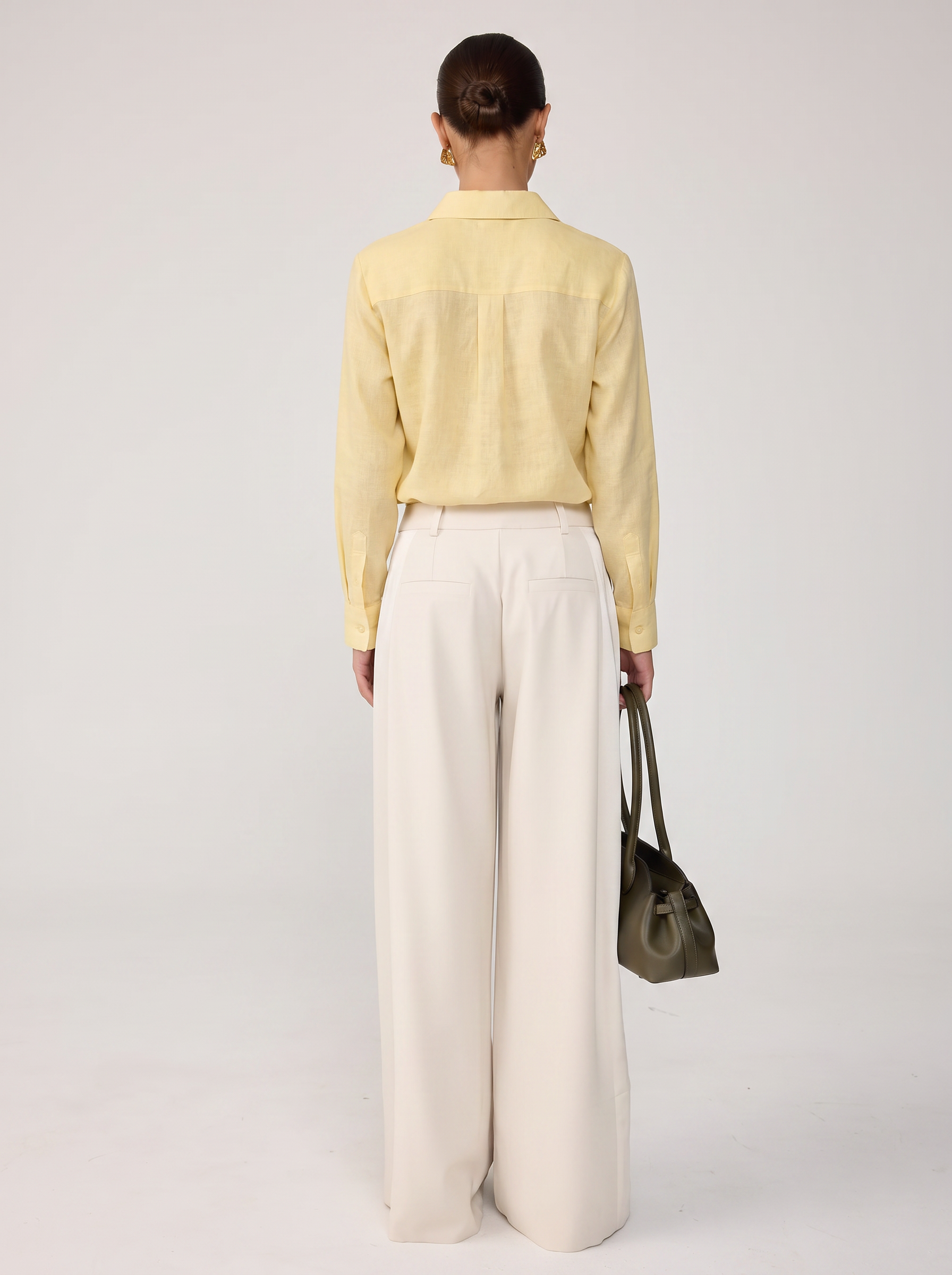 Classic Linen Blend Shirt - Butter Yellow