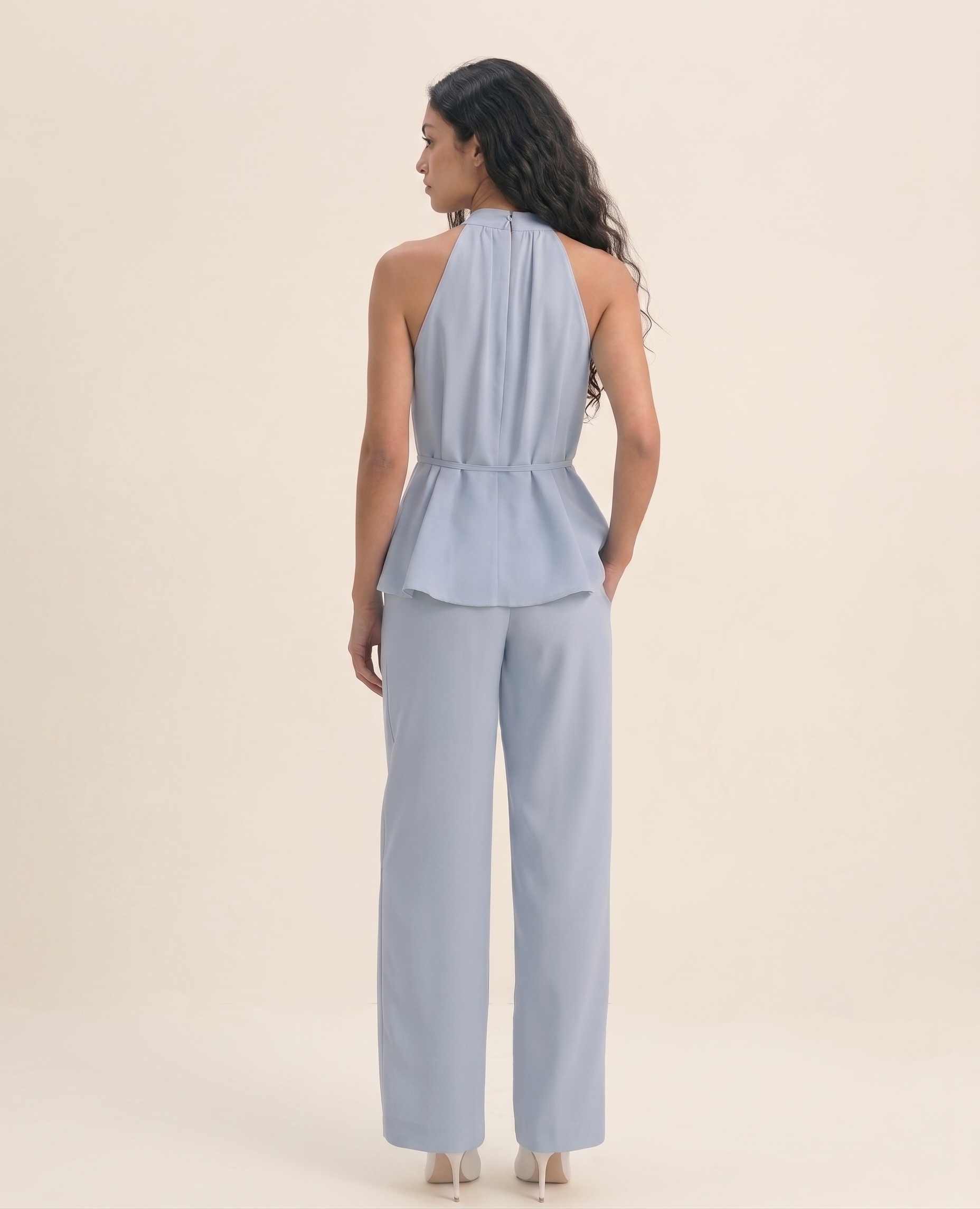 The Halter Co-ord - Light Blue