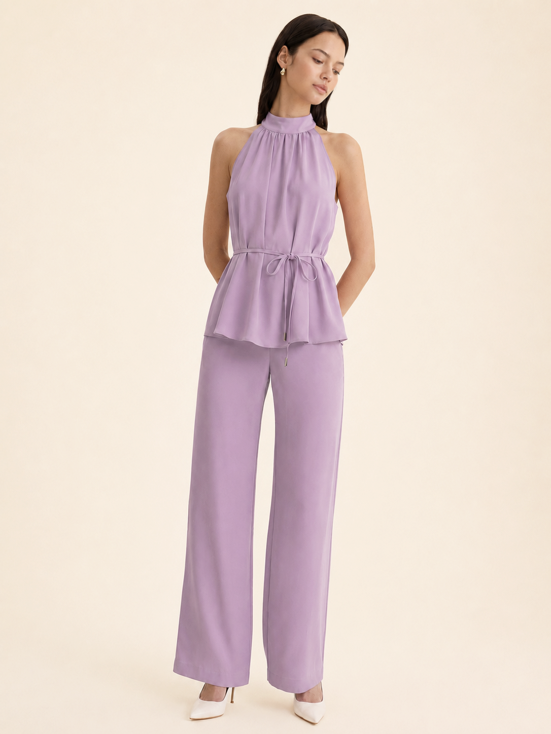 The Halter Co-ord - Mauve