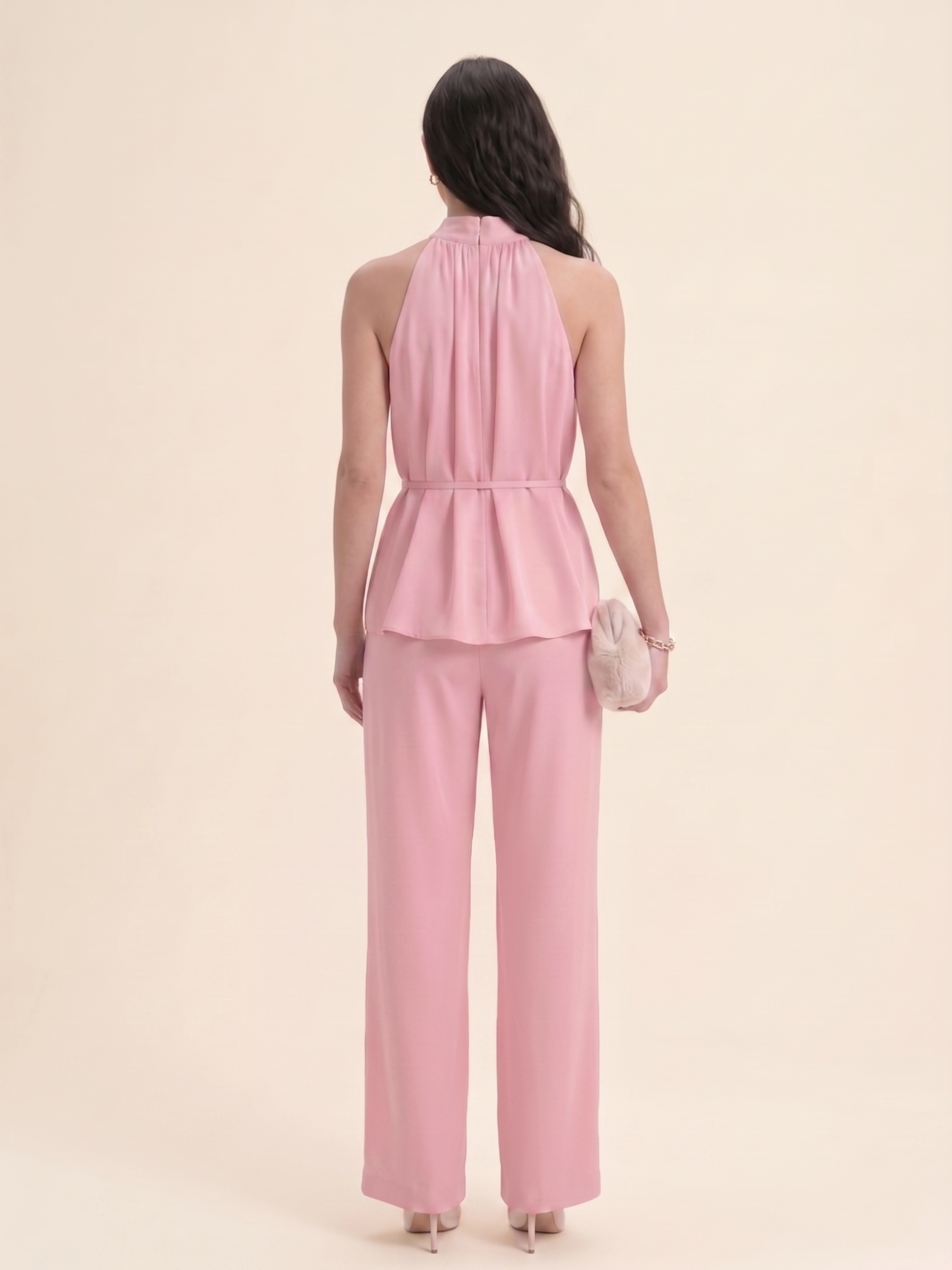 The Halter Co-ord - Pink
