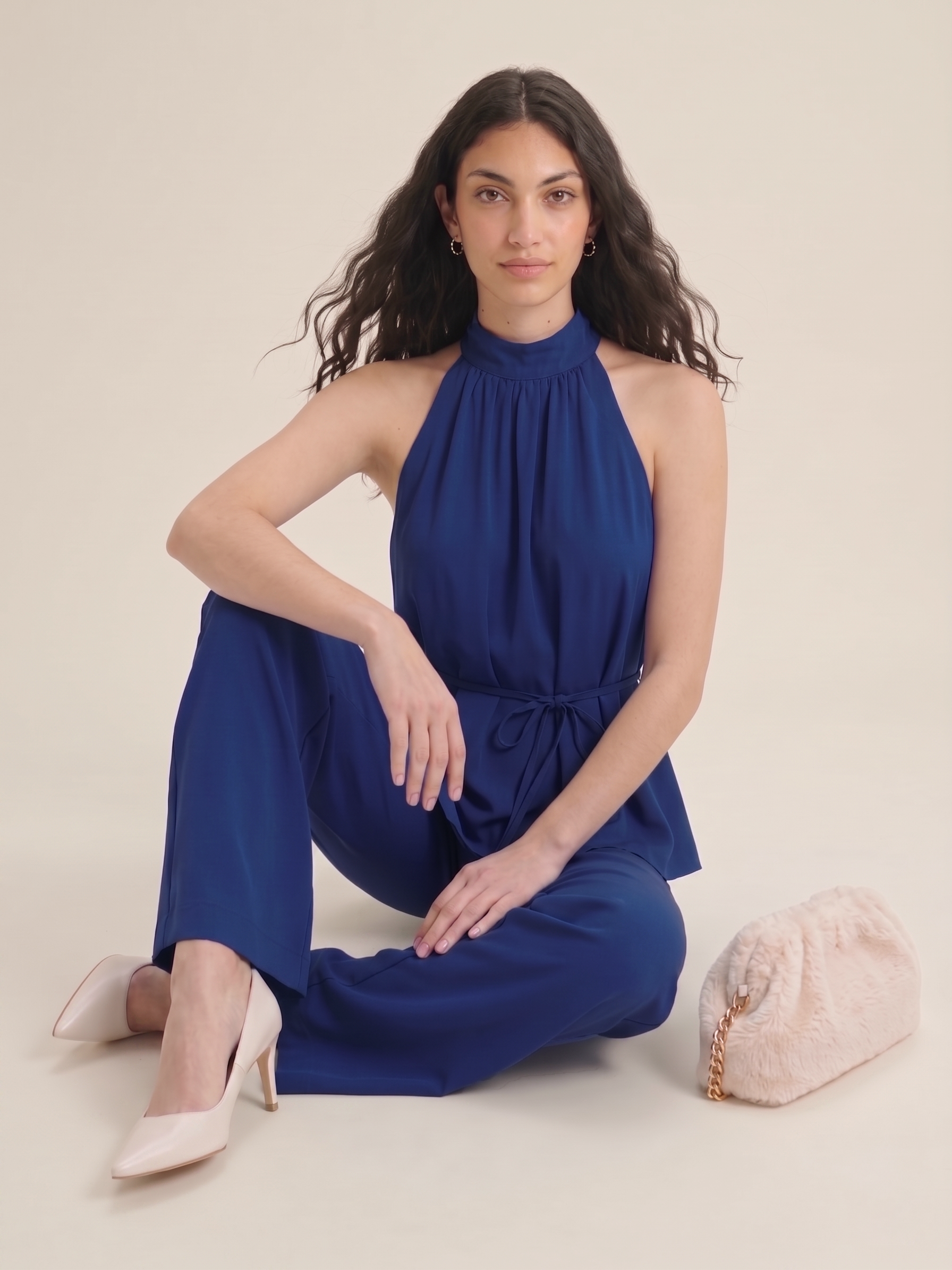 The Halter Co-ord - Royal Blue