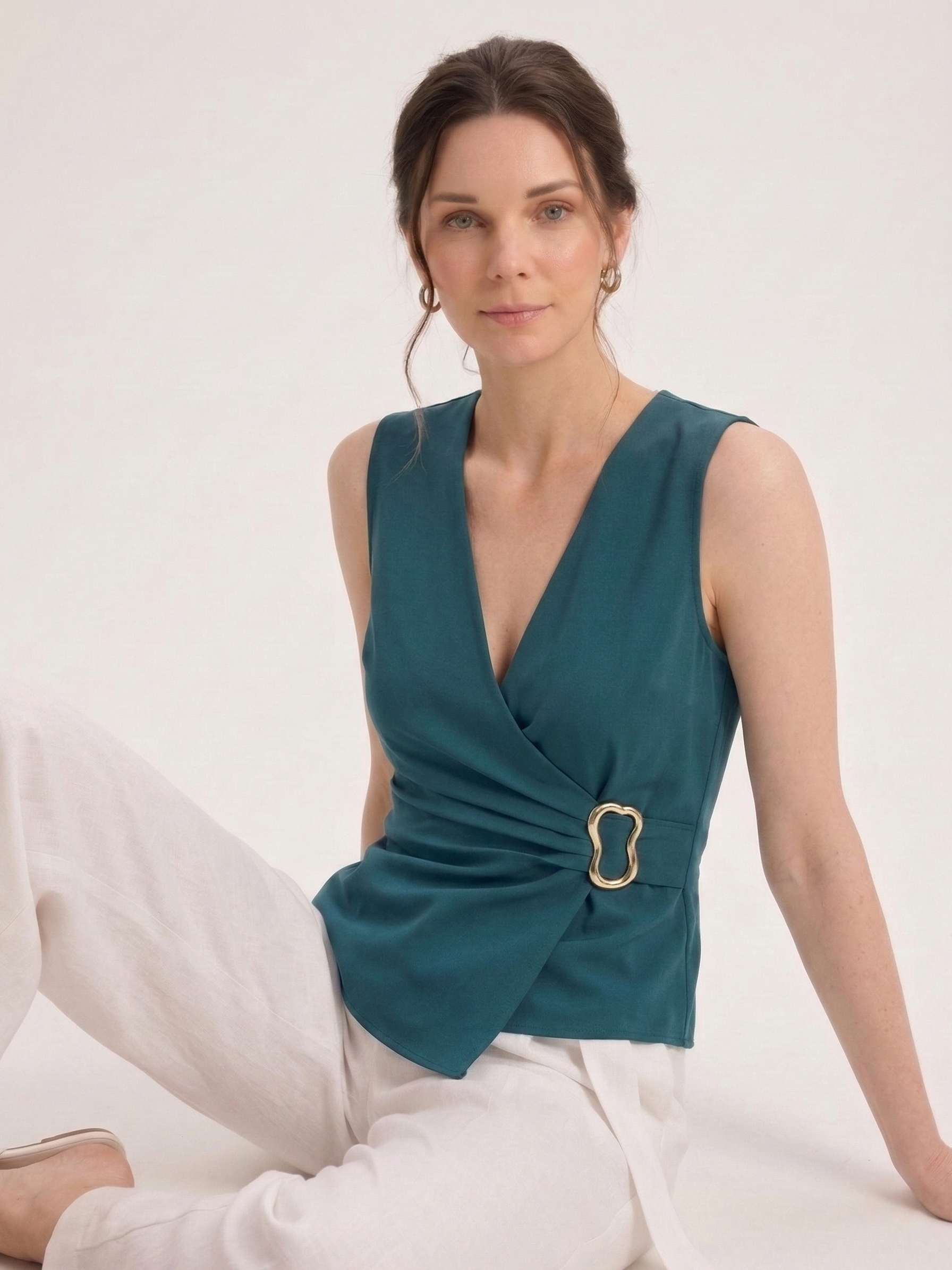 The Wrap Top - Teal