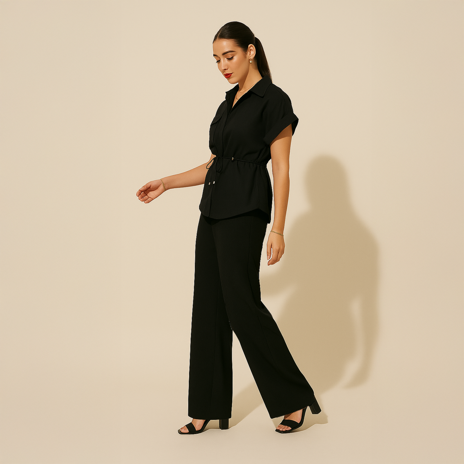 Black Shirt-Pant Co-Ord