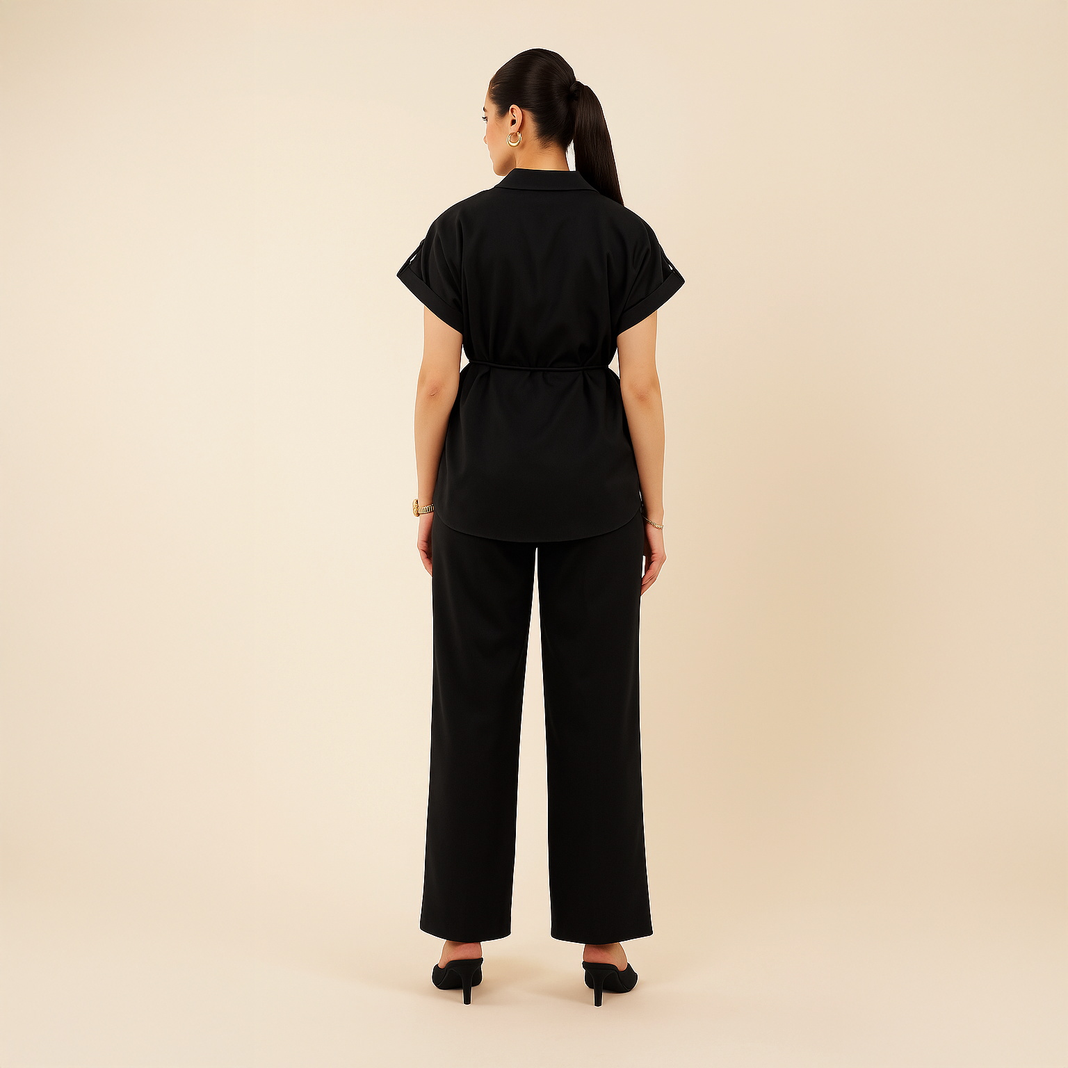 Black Shirt-Pant Co-Ord