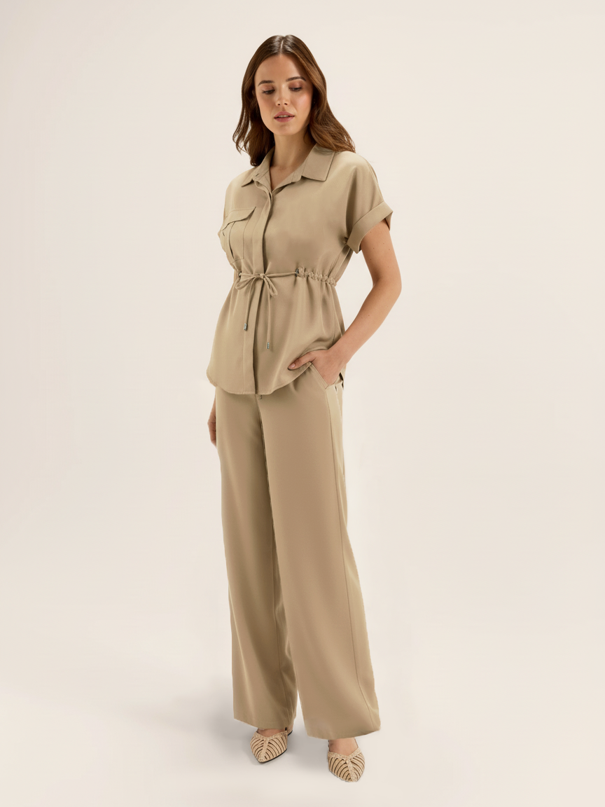 The Shirt-Pant Co-Ord - Mocha