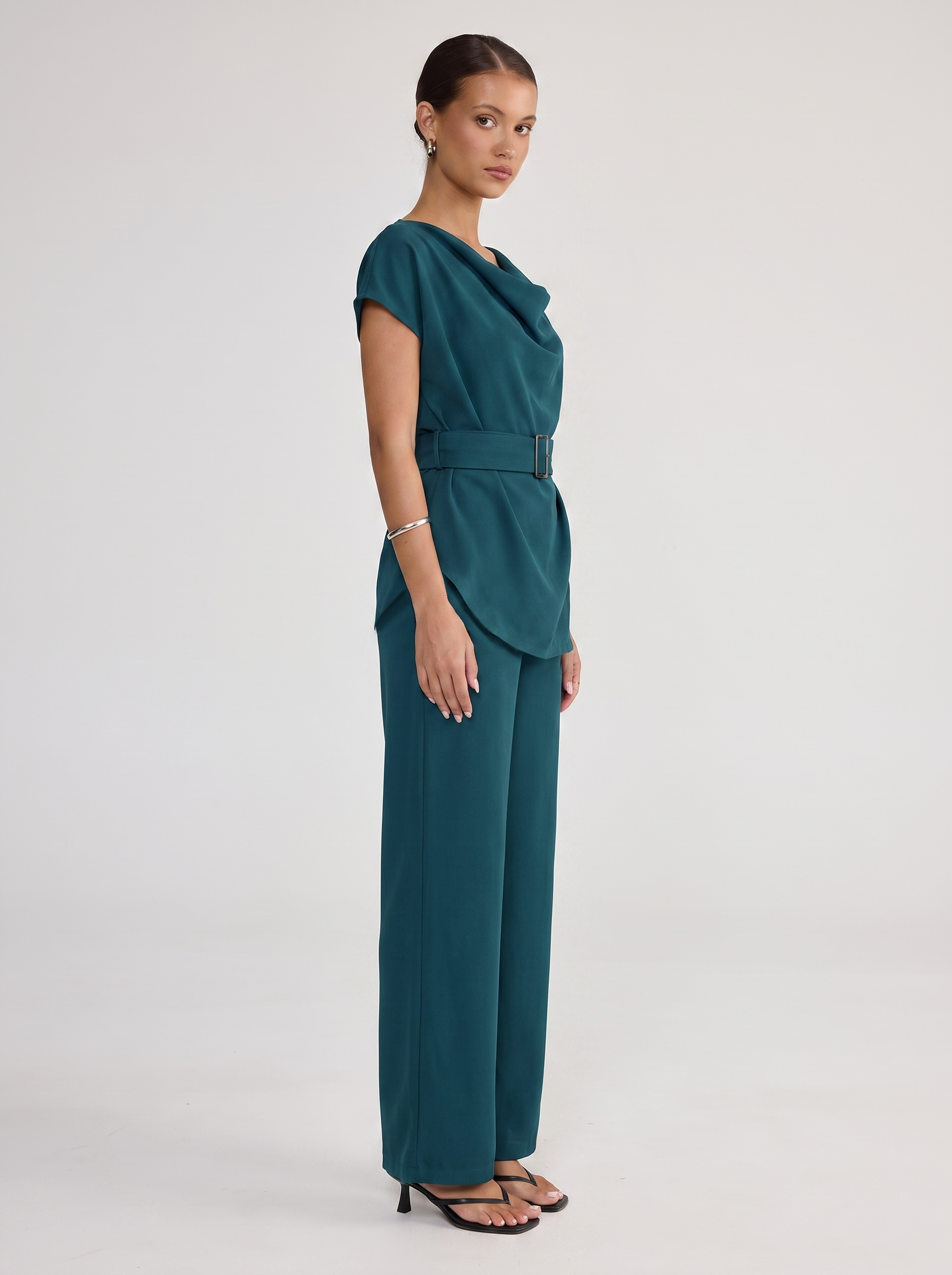 The Cowl Co-Ord - Dark Teal