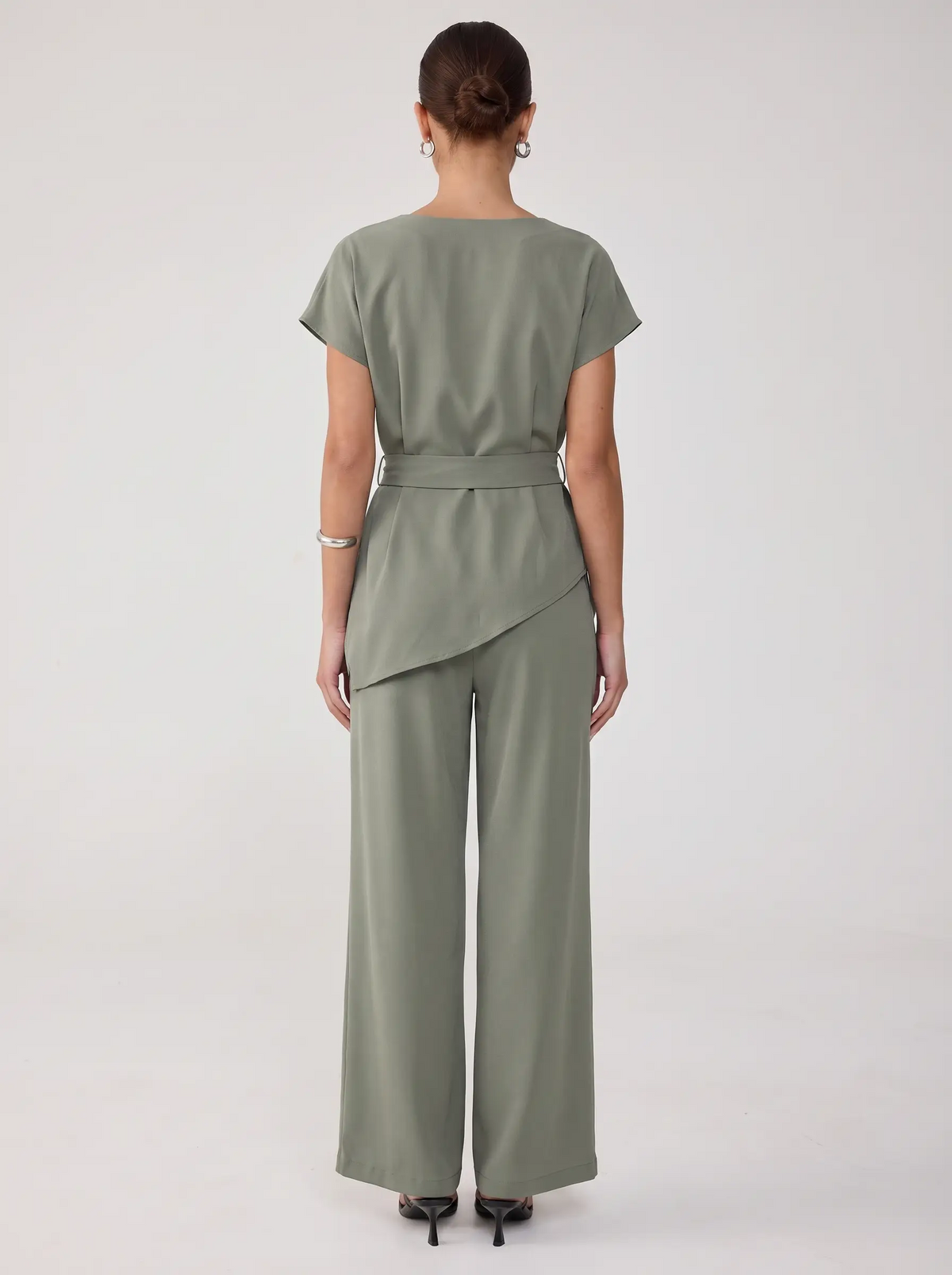 The Cowl Co-Ord - Light Sage