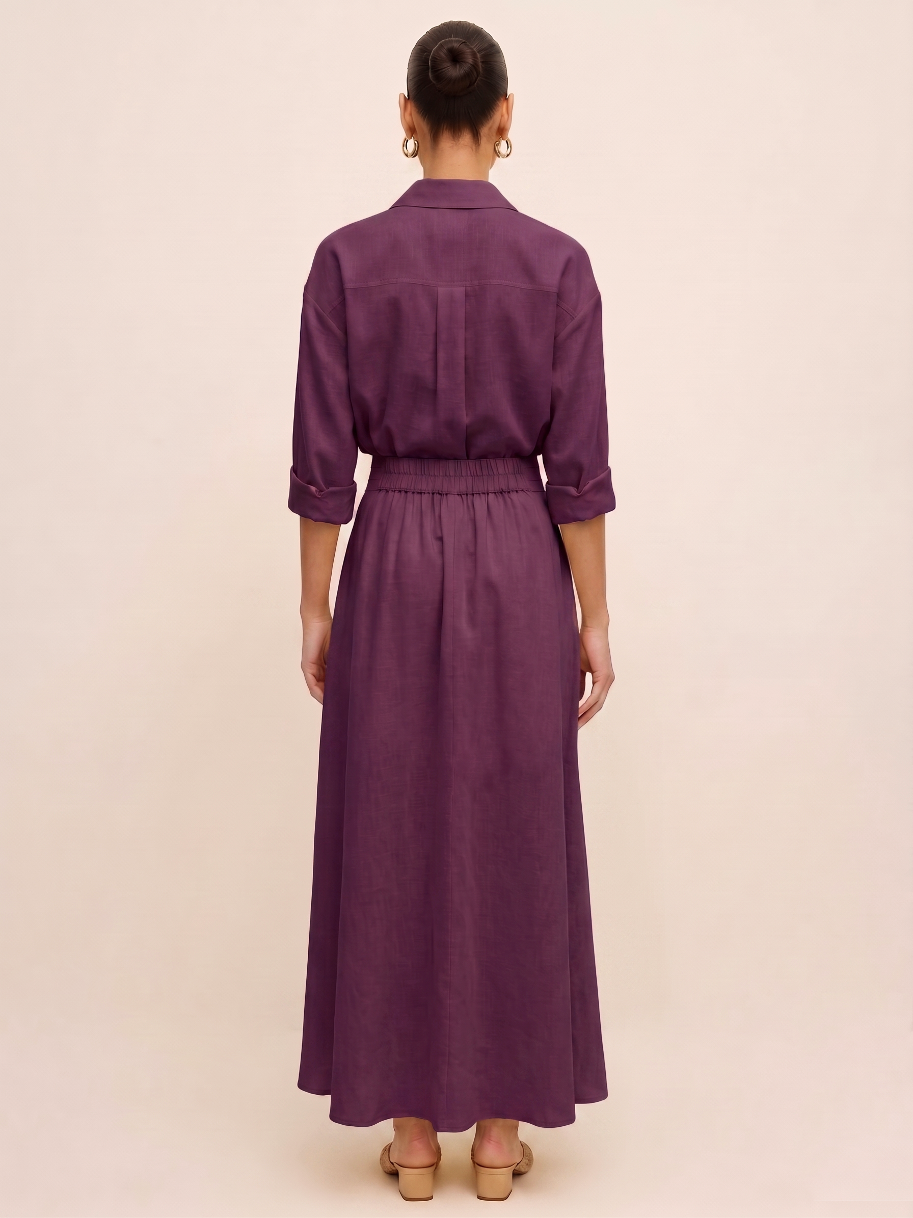 The Skirt Co-ord - Plum