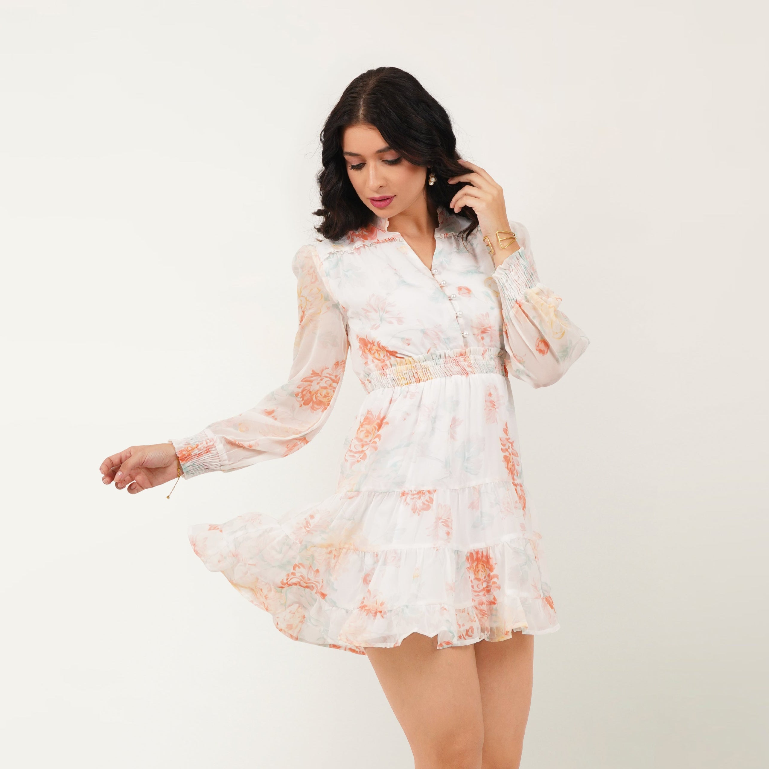 Printed Mini Dress