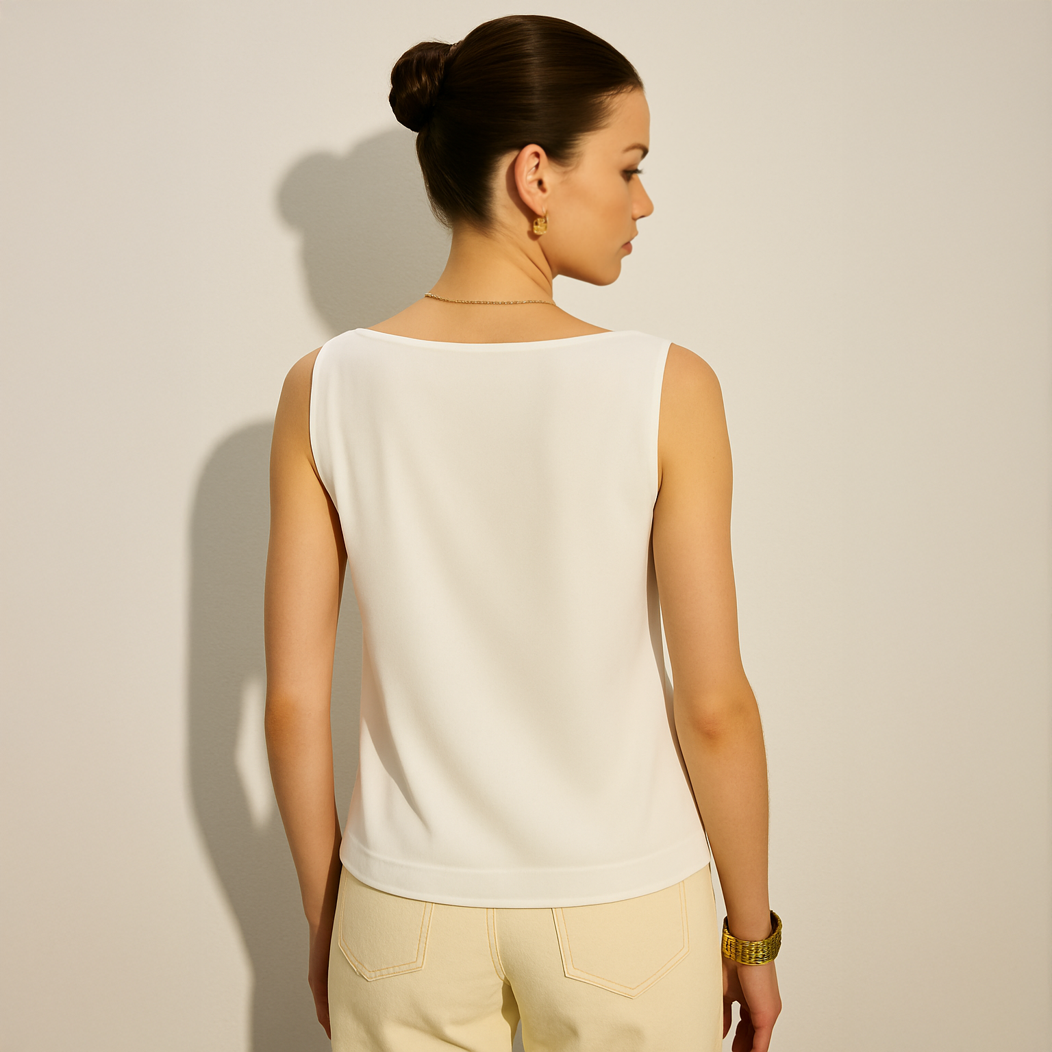 Cowl Neck Top - White