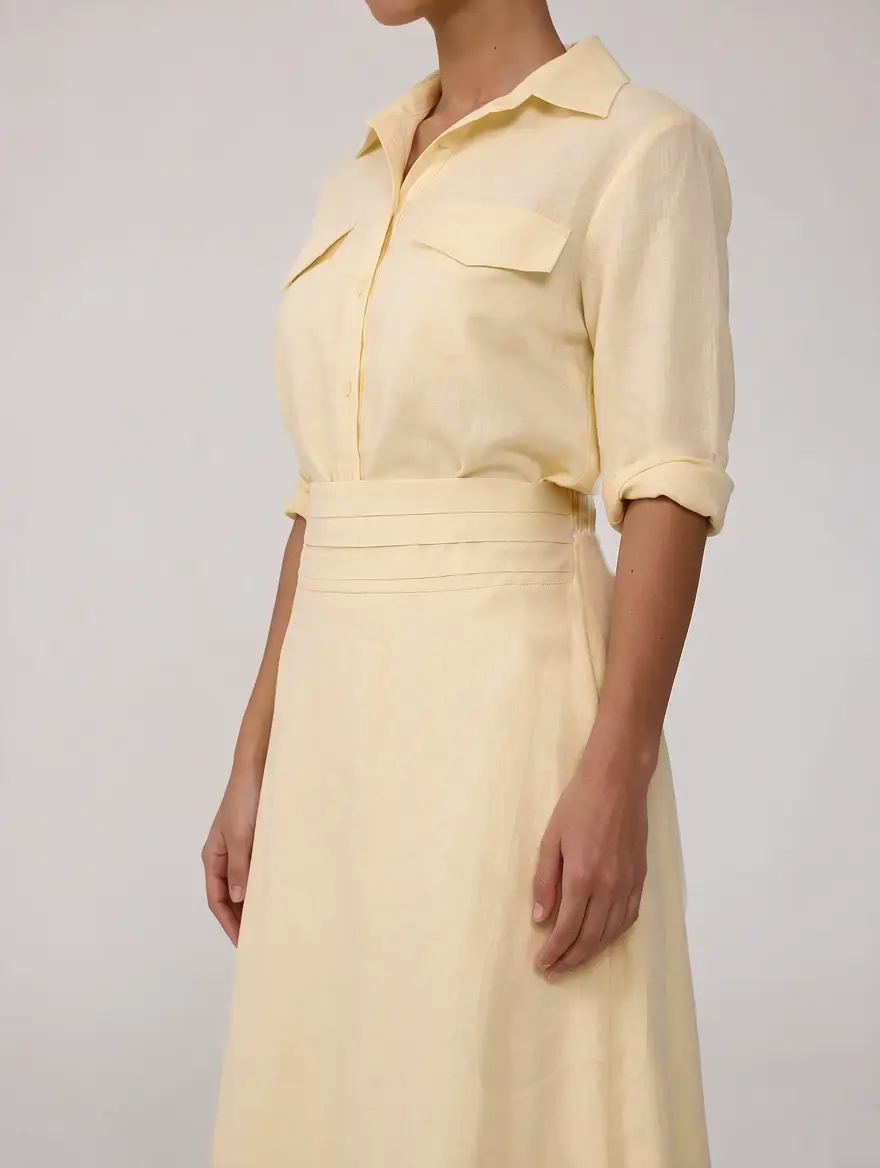 The Skirt Co-ord - Butter Yellow