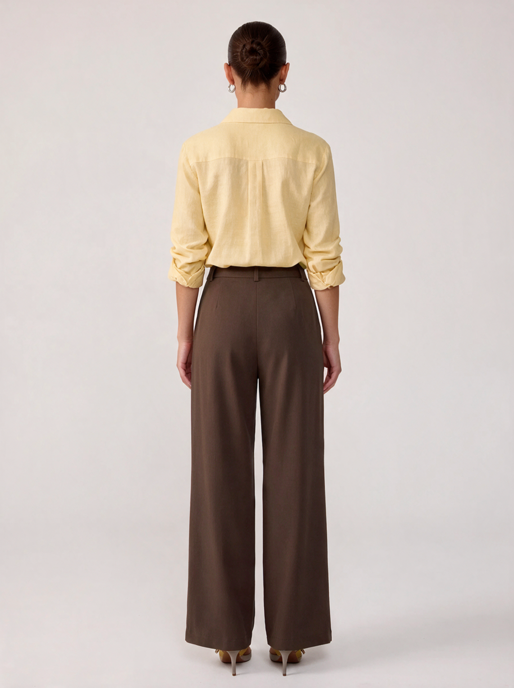 Classic Wide-Leg Pant - Dark Brown