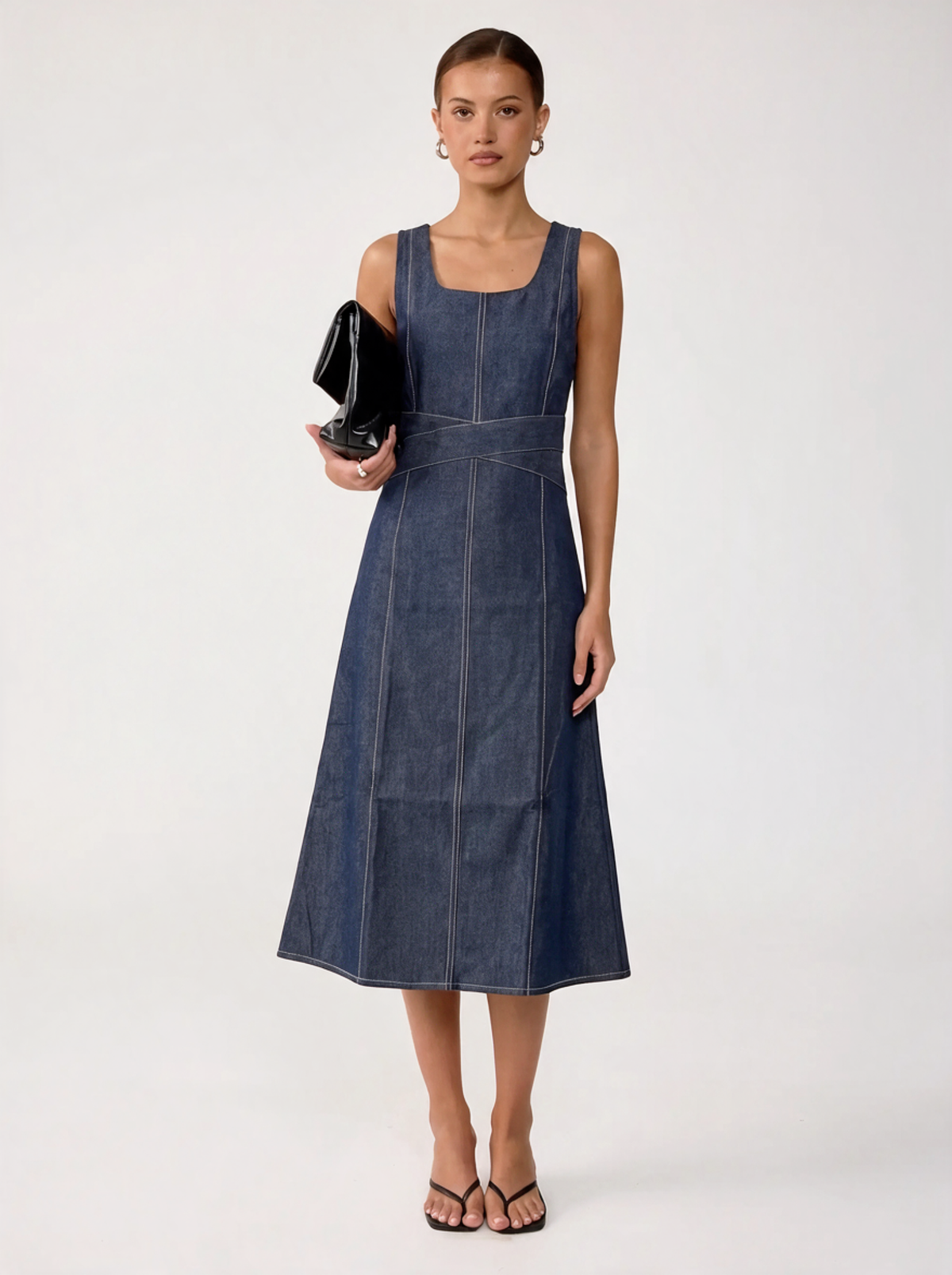 Denim Midi Dress - Indigo