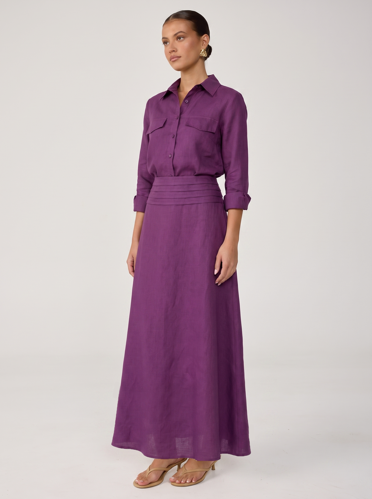 The Skirt Co-ord - Plum