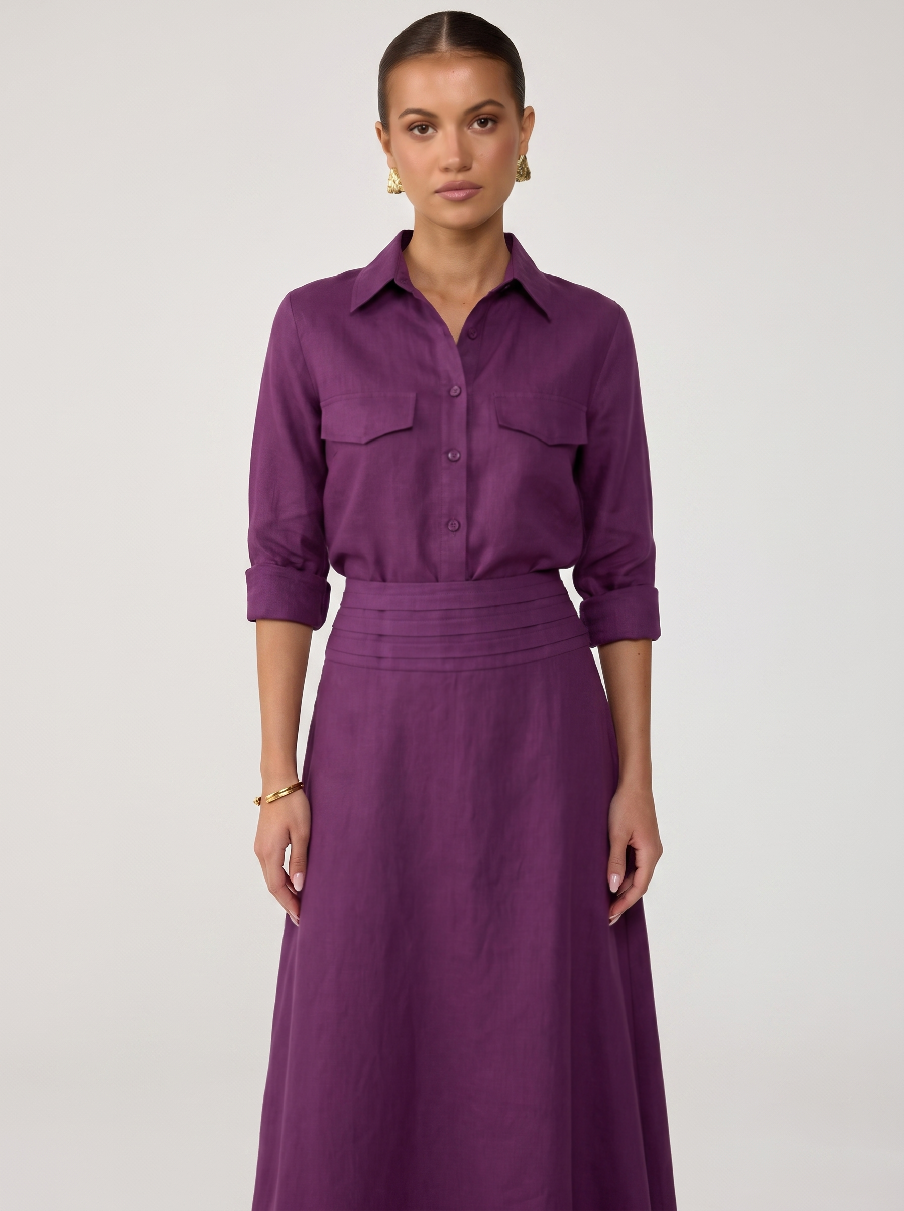 The Skirt Co-ord - Plum