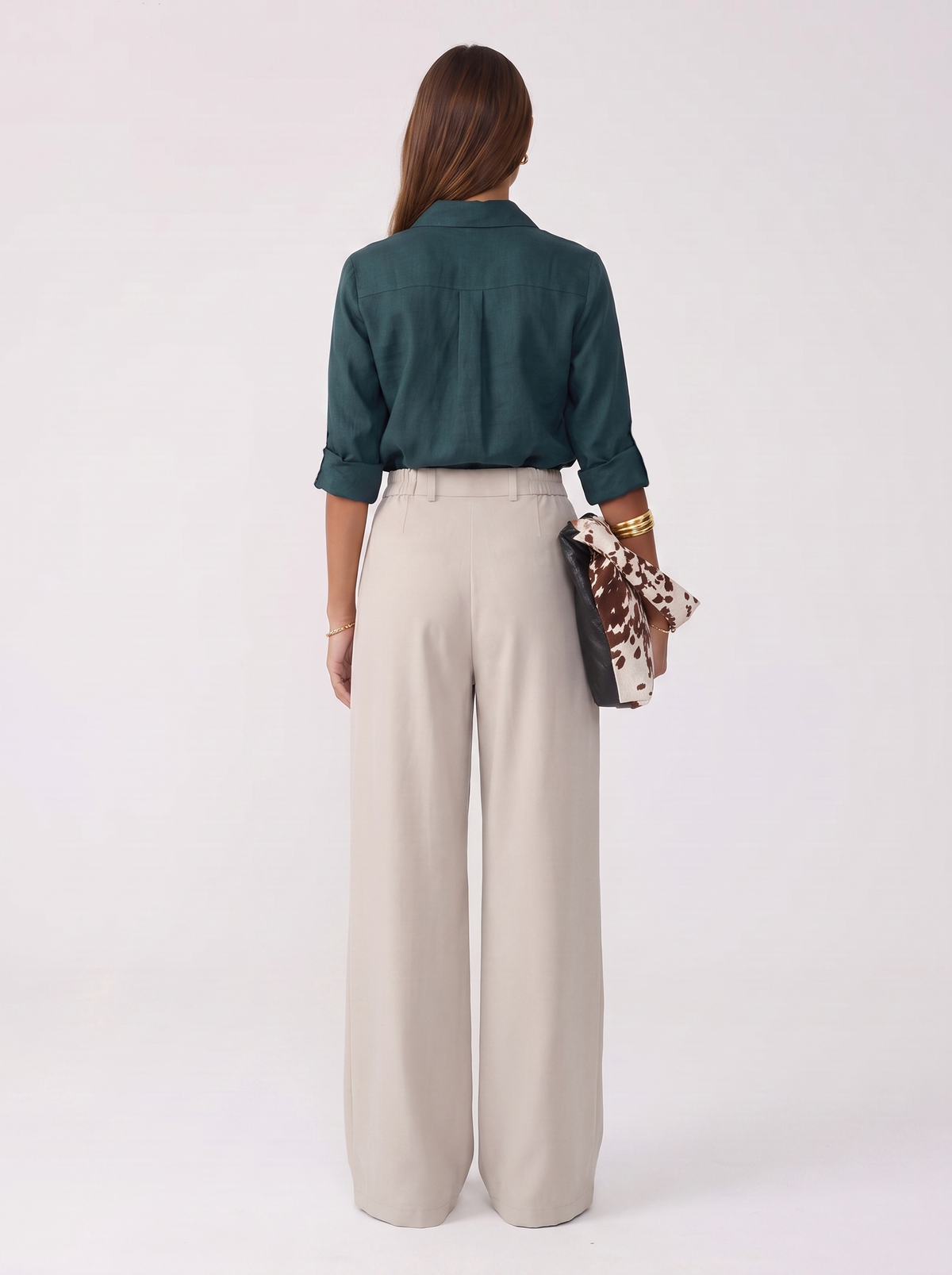 Classic Wide-Leg Pant - Beige
