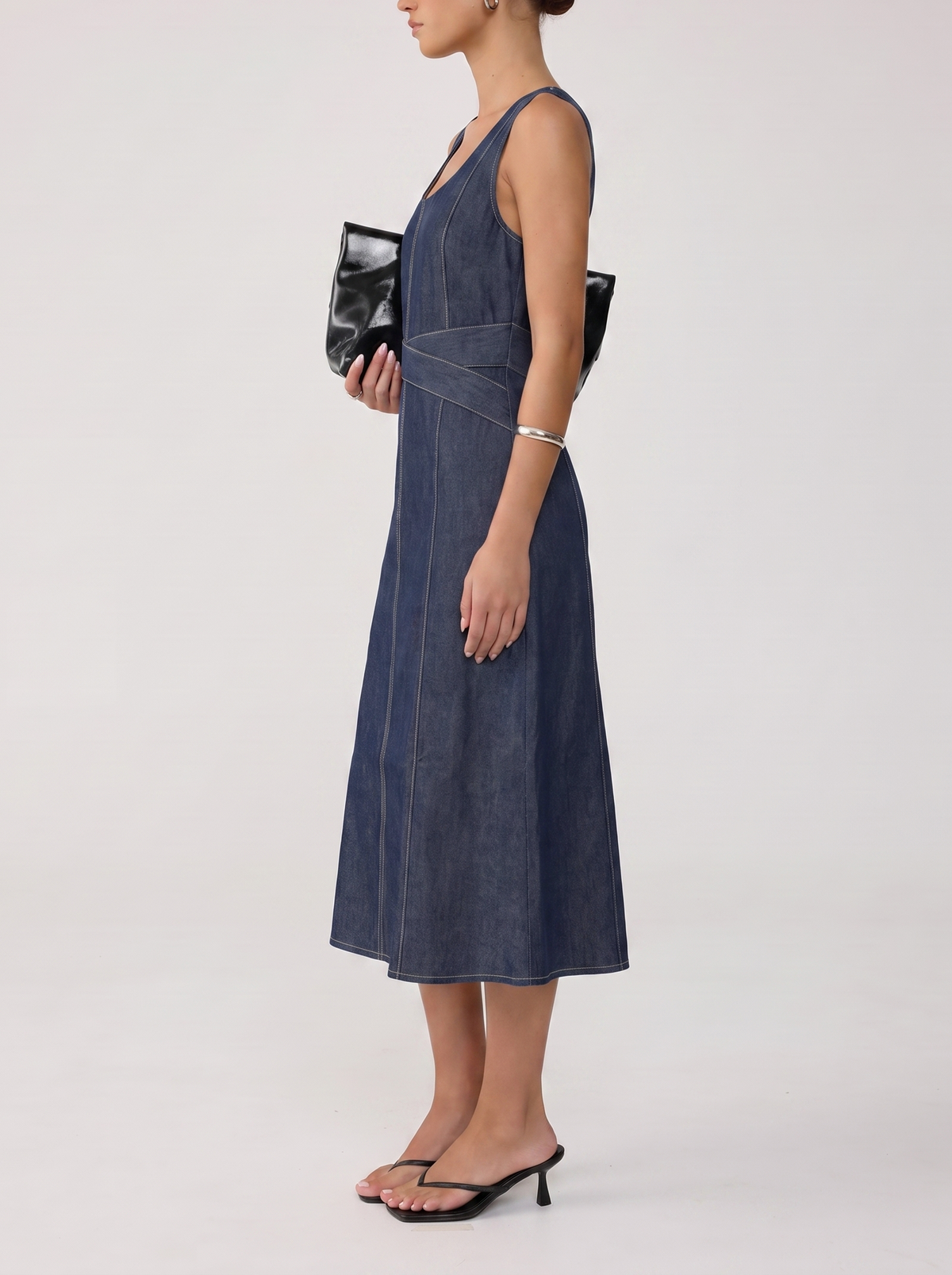 Denim Midi Dress - Indigo