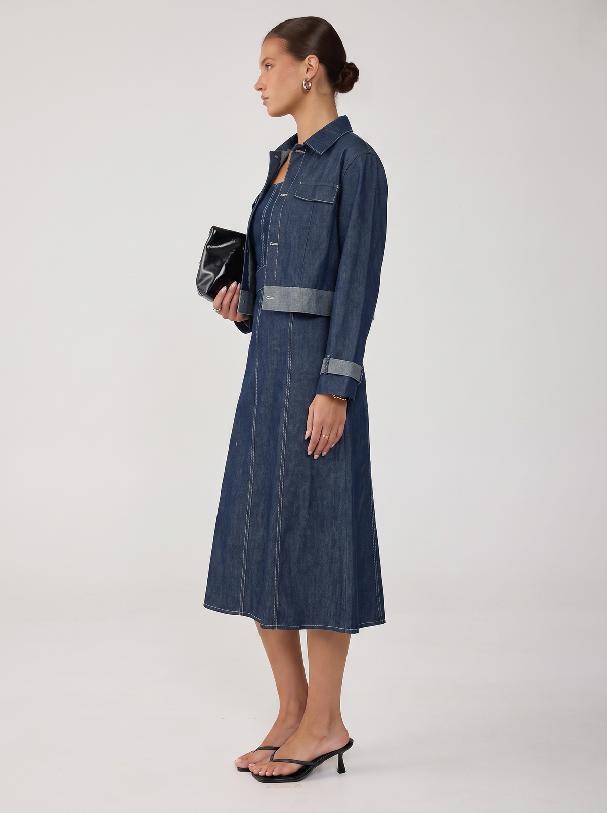 Denim Midi Dress - Indigo