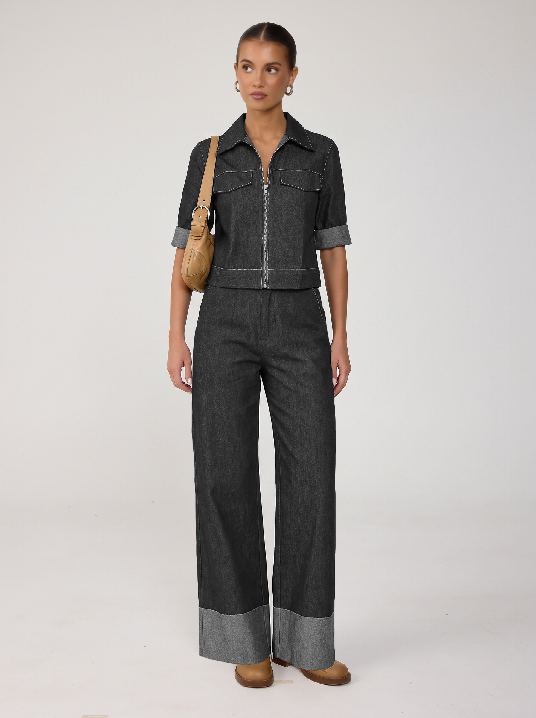 The Denim Co-Ord - Black