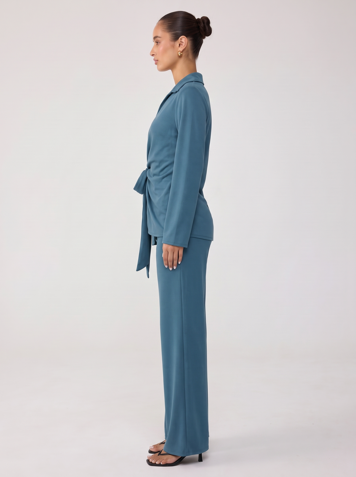 The Wrap Co-Ord - Ocean Blue